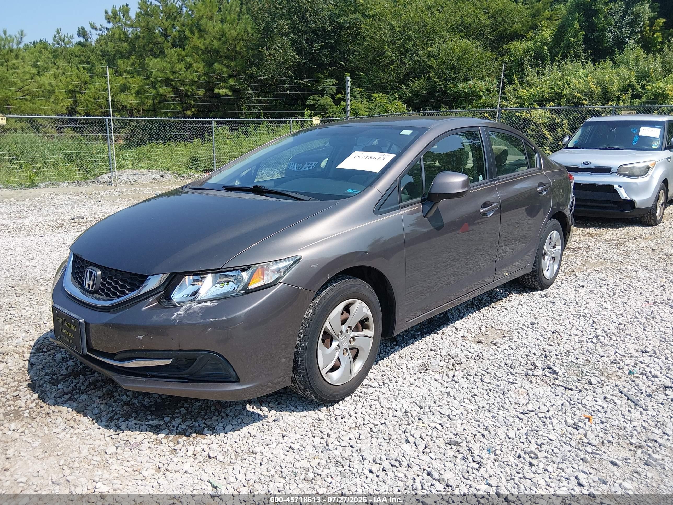 2013 Honda Civic Lx Gray vin: 2HGFB2F59DH529260