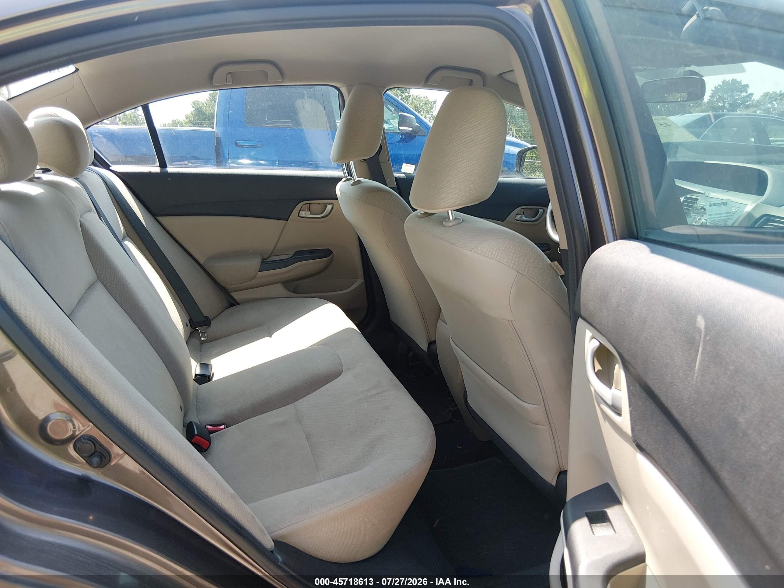 2013 Honda Civic Lx Gray vin: 2HGFB2F59DH529260