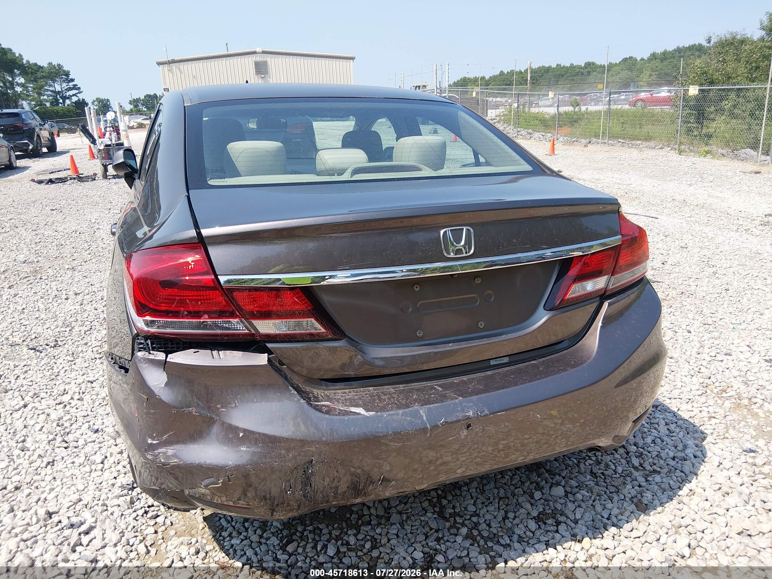 2013 Honda Civic Lx Gray vin: 2HGFB2F59DH529260