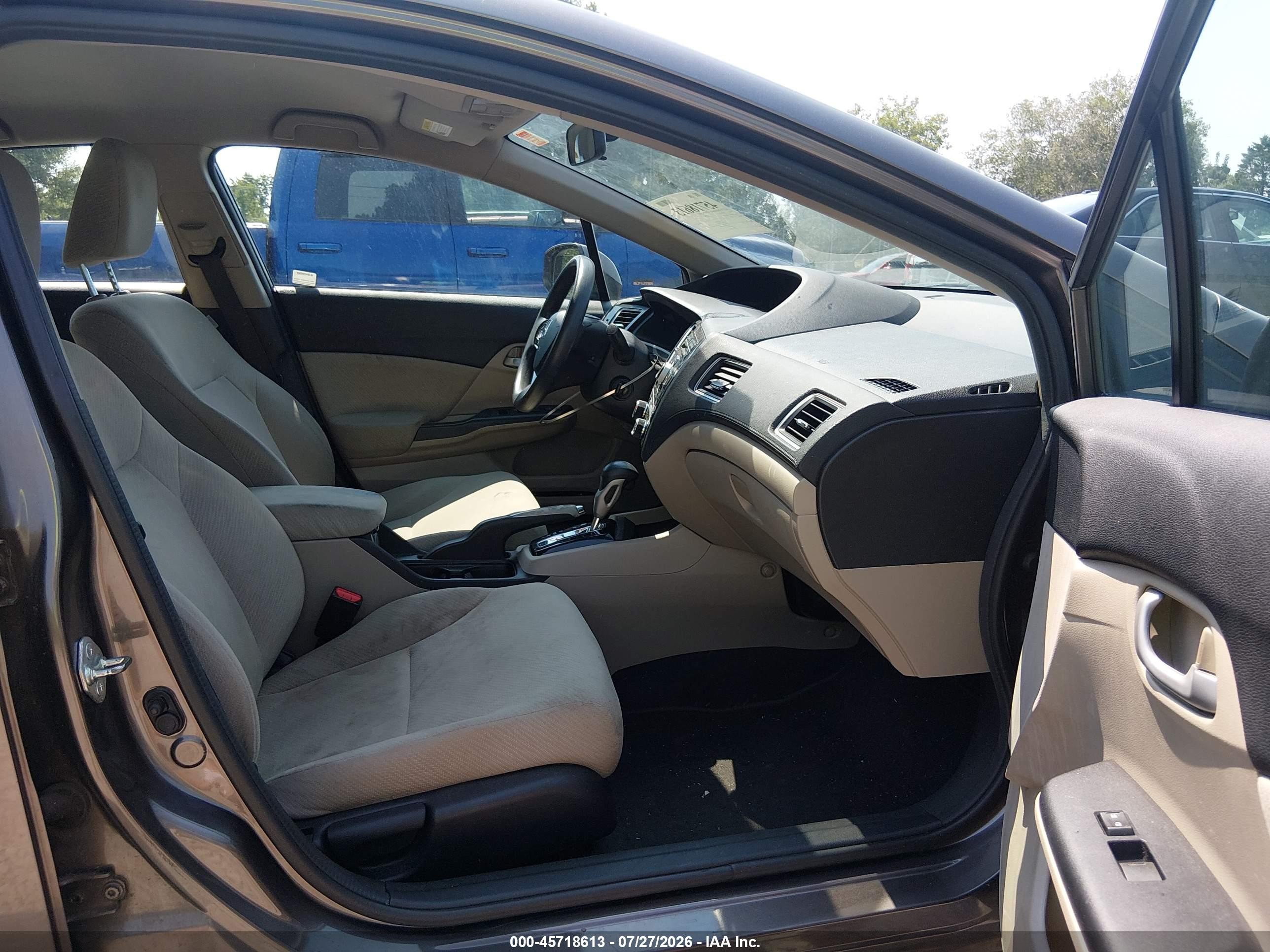 2013 Honda Civic Lx Gray vin: 2HGFB2F59DH529260