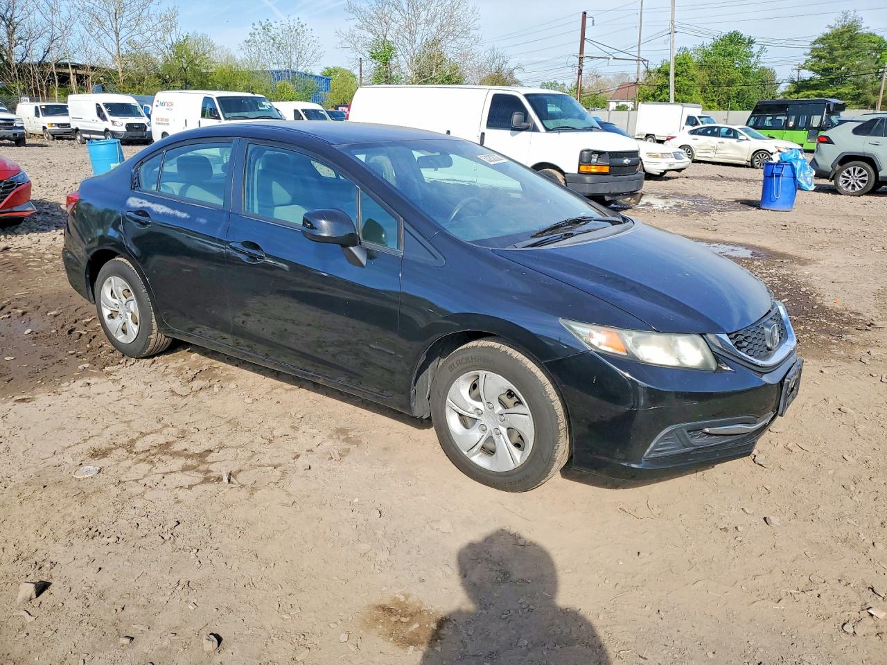 2013 Honda Civic Lx Black vin: 2HGFB2F59DH531364