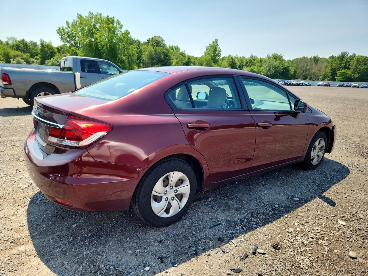 2013 Honda Civic Lx Burgundy vin: 2HGFB2F59DH538279