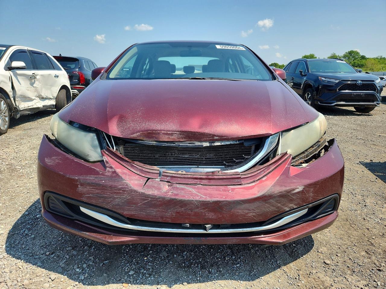 2013 Honda Civic Lx Burgundy vin: 2HGFB2F59DH538279