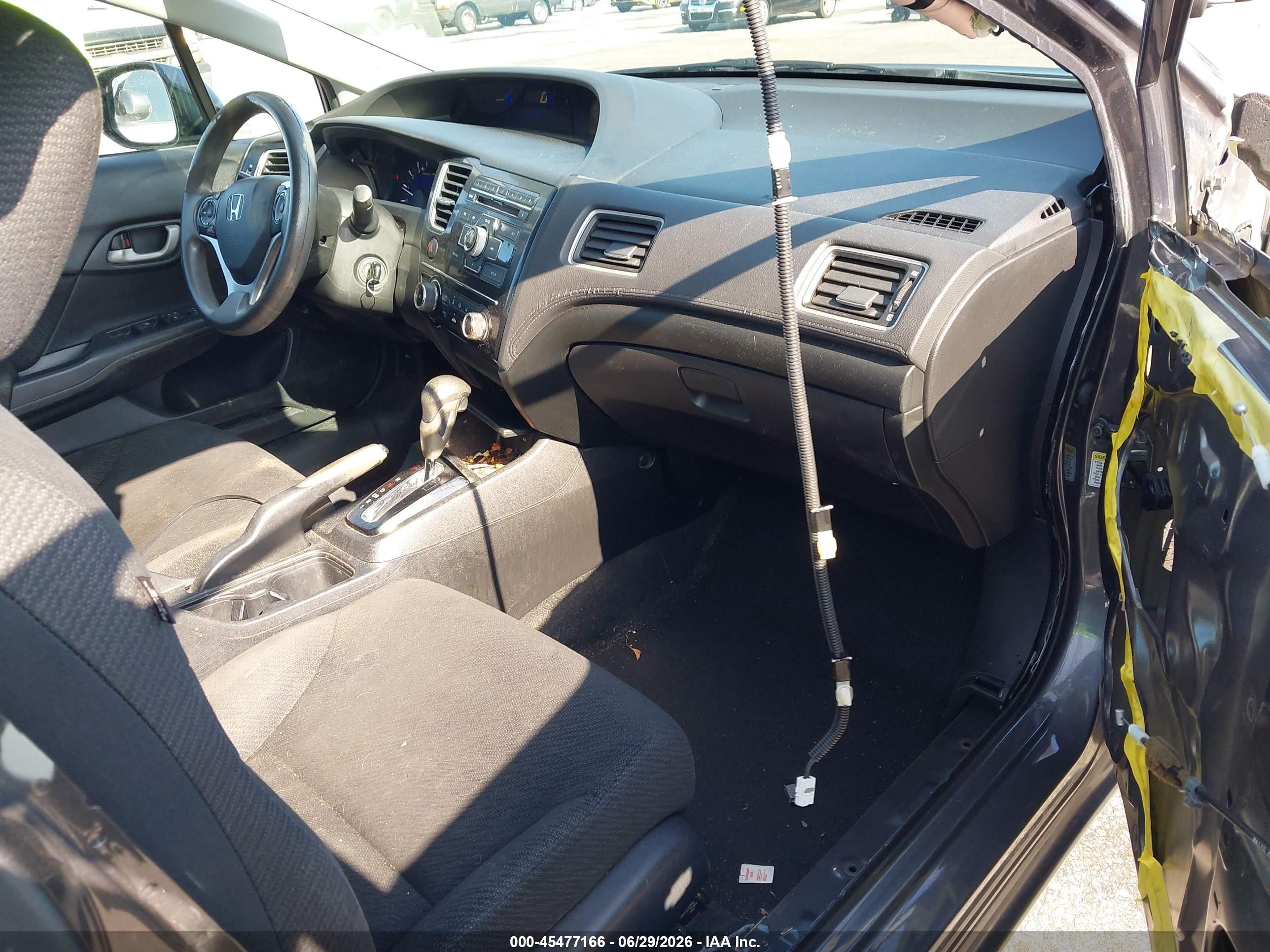 2013 Honda Civic Lx Gray vin: 2HGFB2F59DH541585