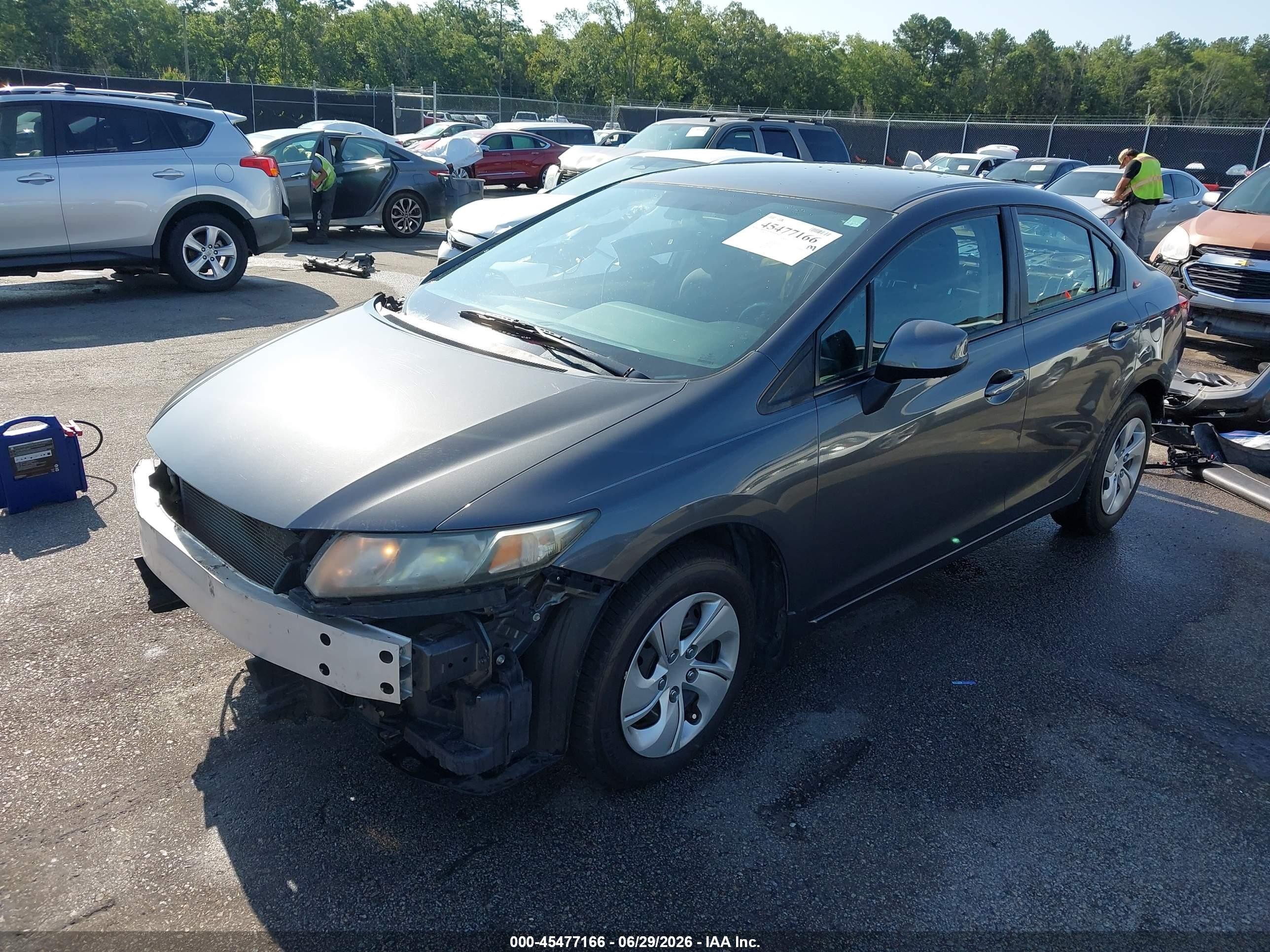 2013 Honda Civic Lx Gray vin: 2HGFB2F59DH541585
