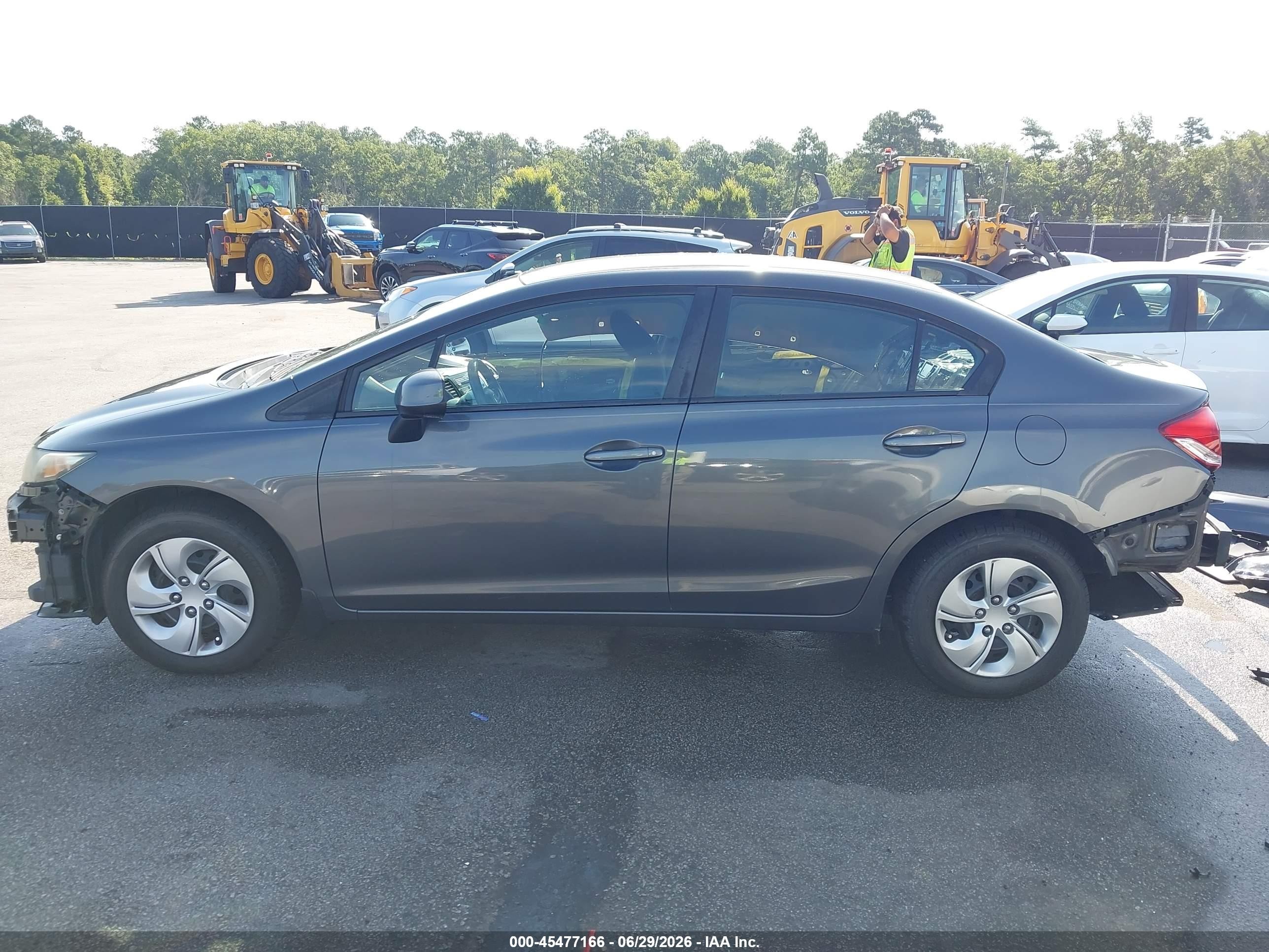 2013 Honda Civic Lx Gray vin: 2HGFB2F59DH541585