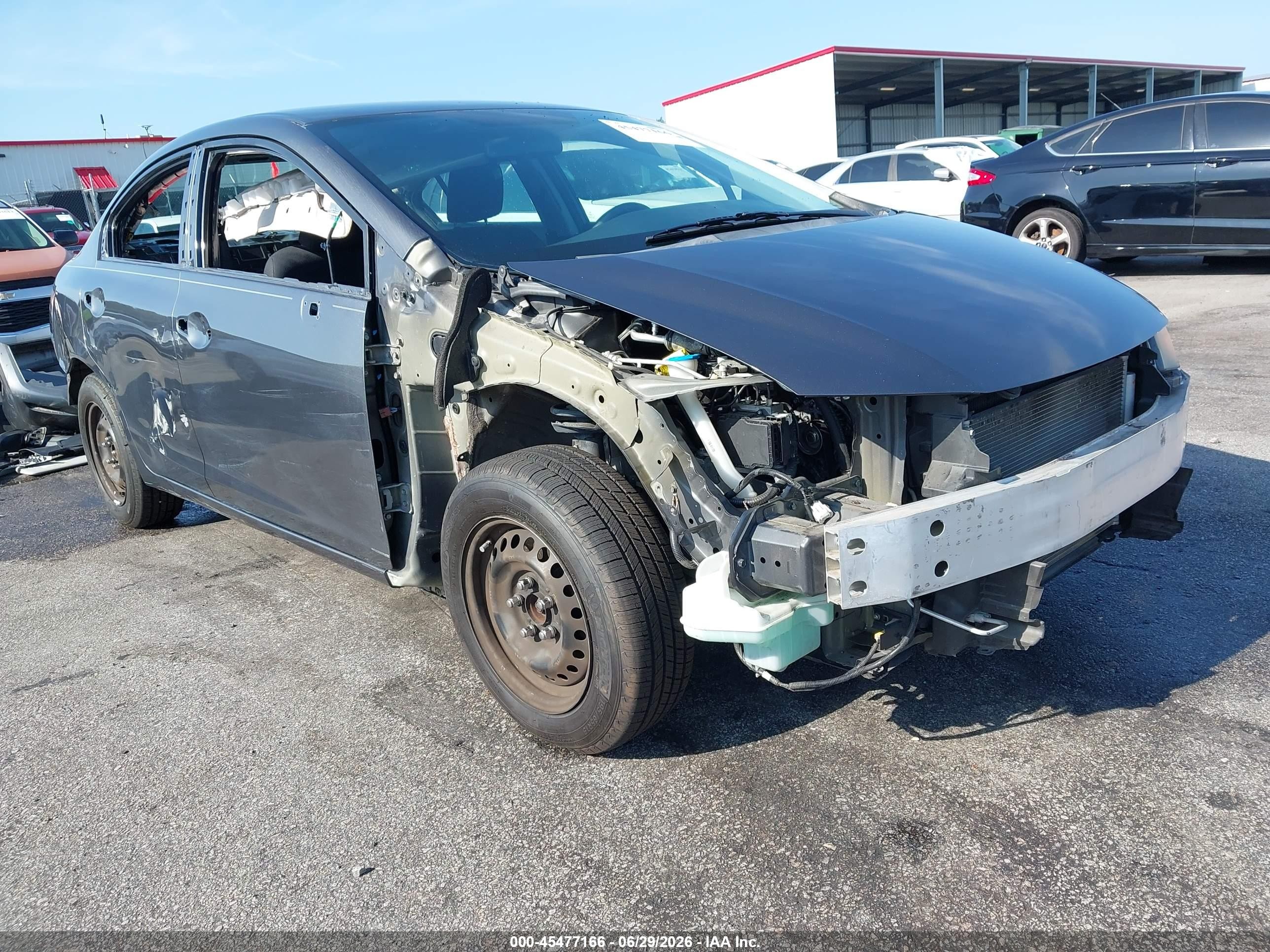 2013 Honda Civic Lx Gray vin: 2HGFB2F59DH541585