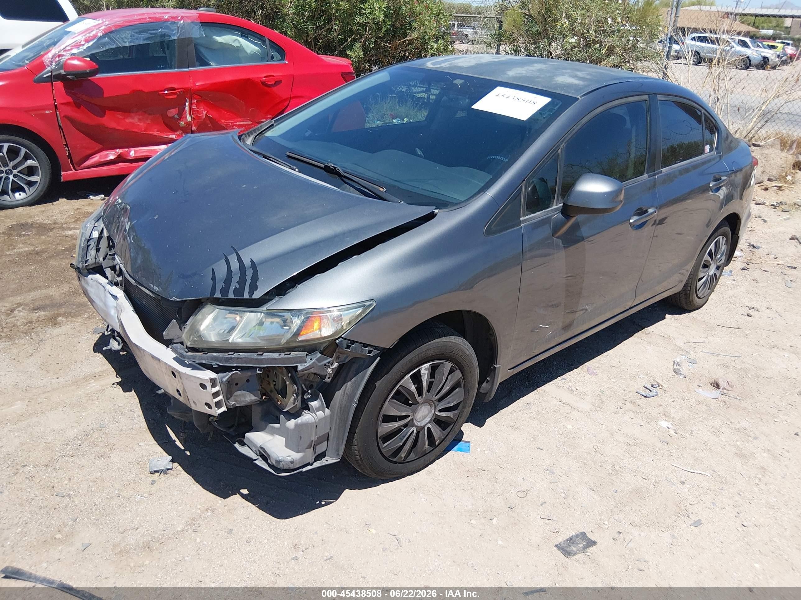 2013 Honda Civic Lx Gray vin: 2HGFB2F59DH542364