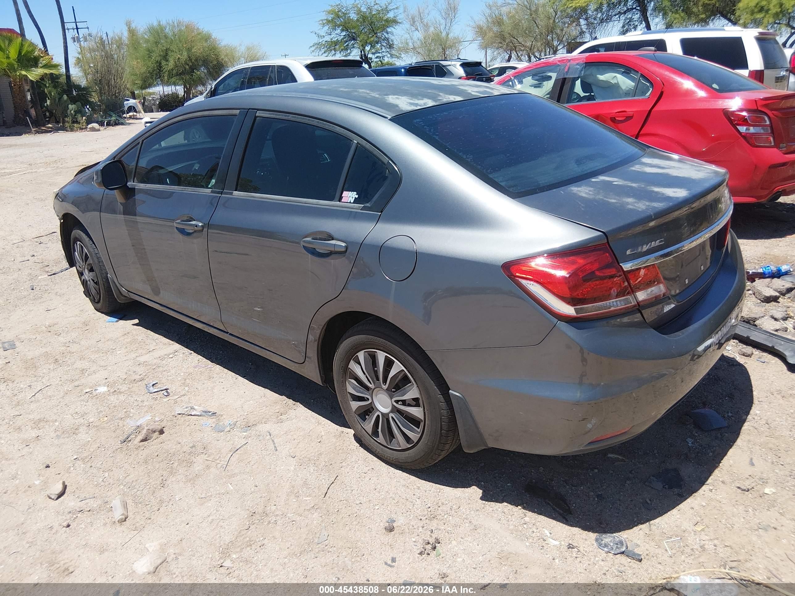 2013 Honda Civic Lx Gray vin: 2HGFB2F59DH542364