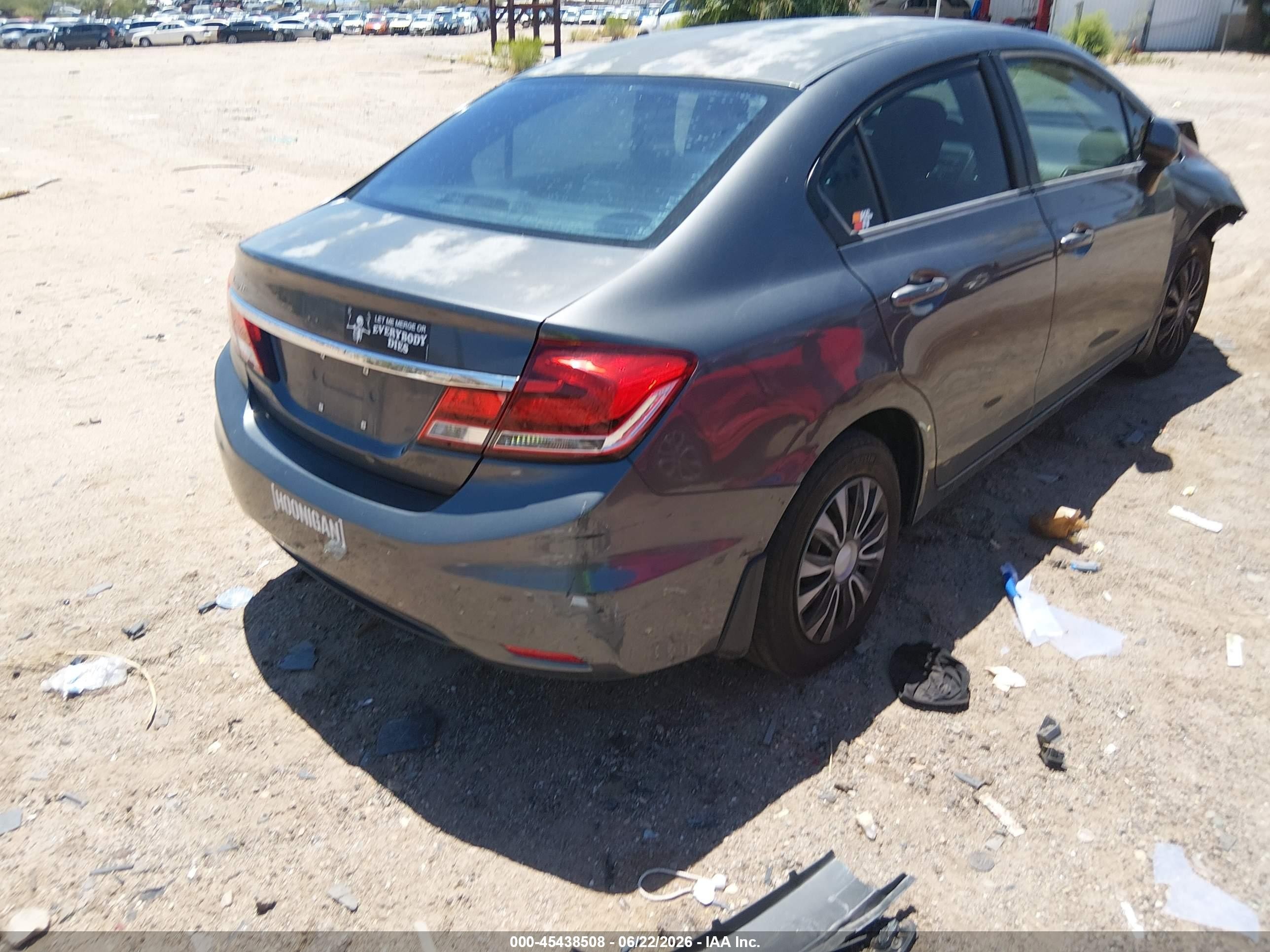 2013 Honda Civic Lx Gray vin: 2HGFB2F59DH542364