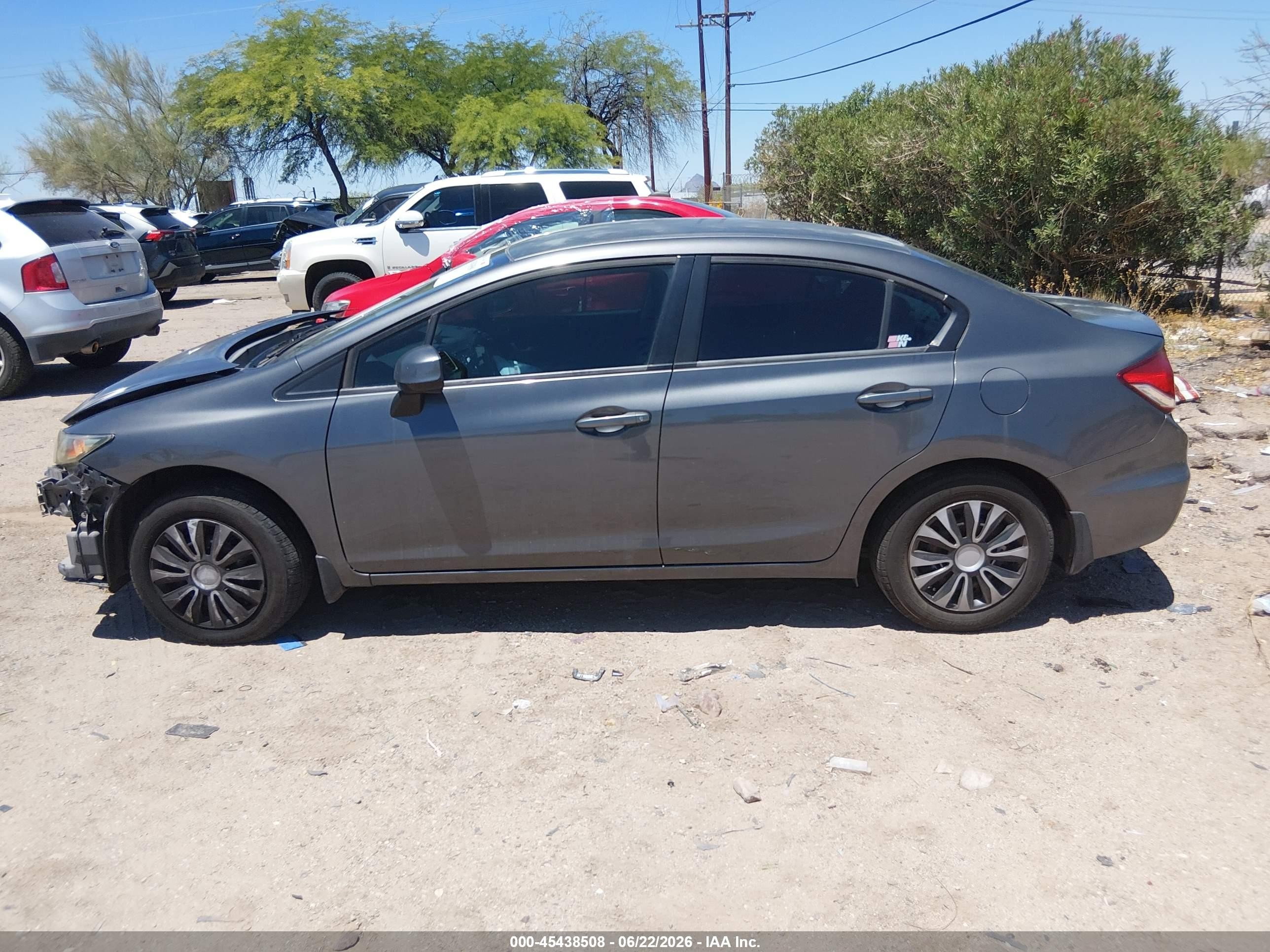 2013 Honda Civic Lx Gray vin: 2HGFB2F59DH542364