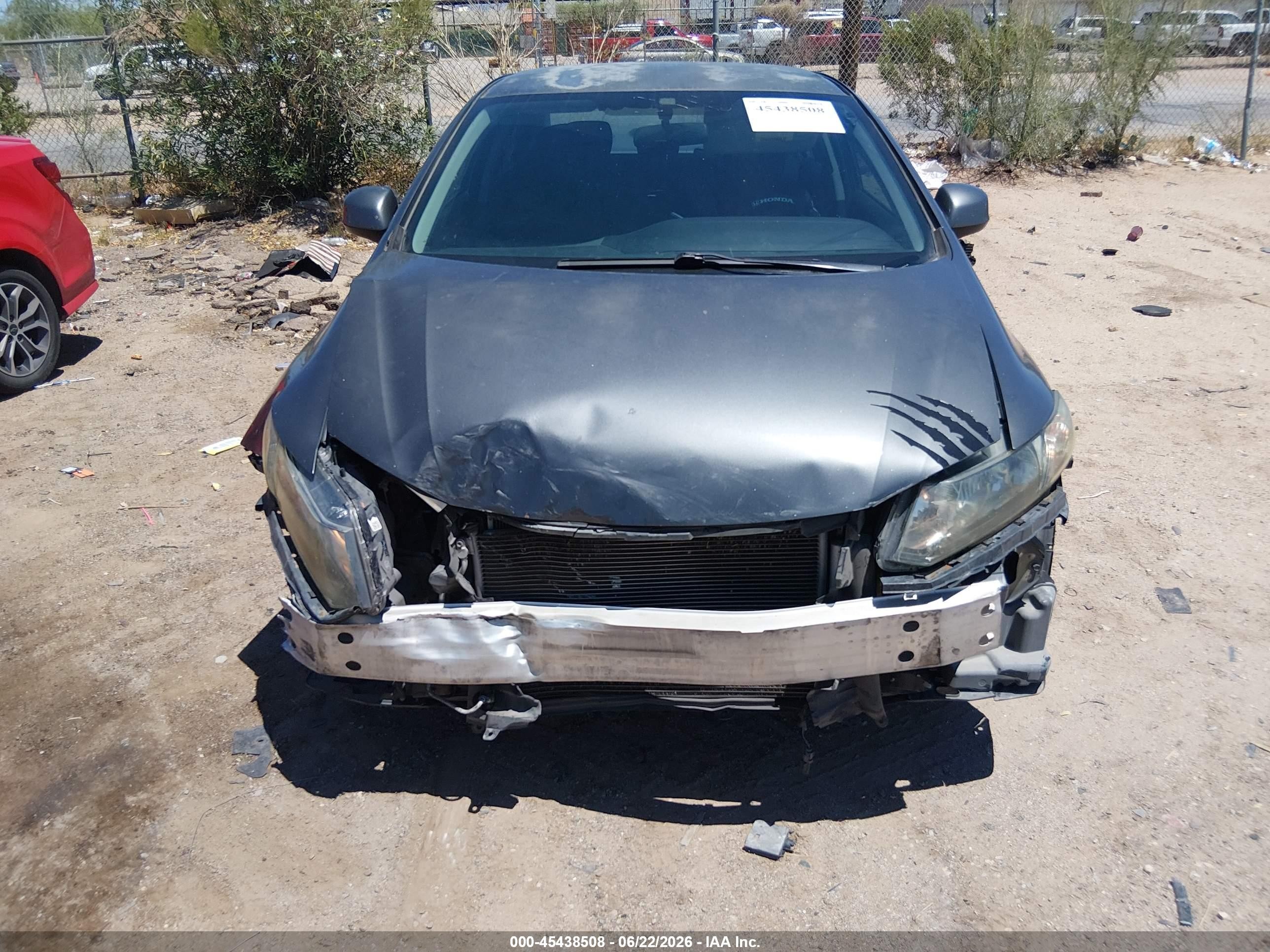 2013 Honda Civic Lx Gray vin: 2HGFB2F59DH542364