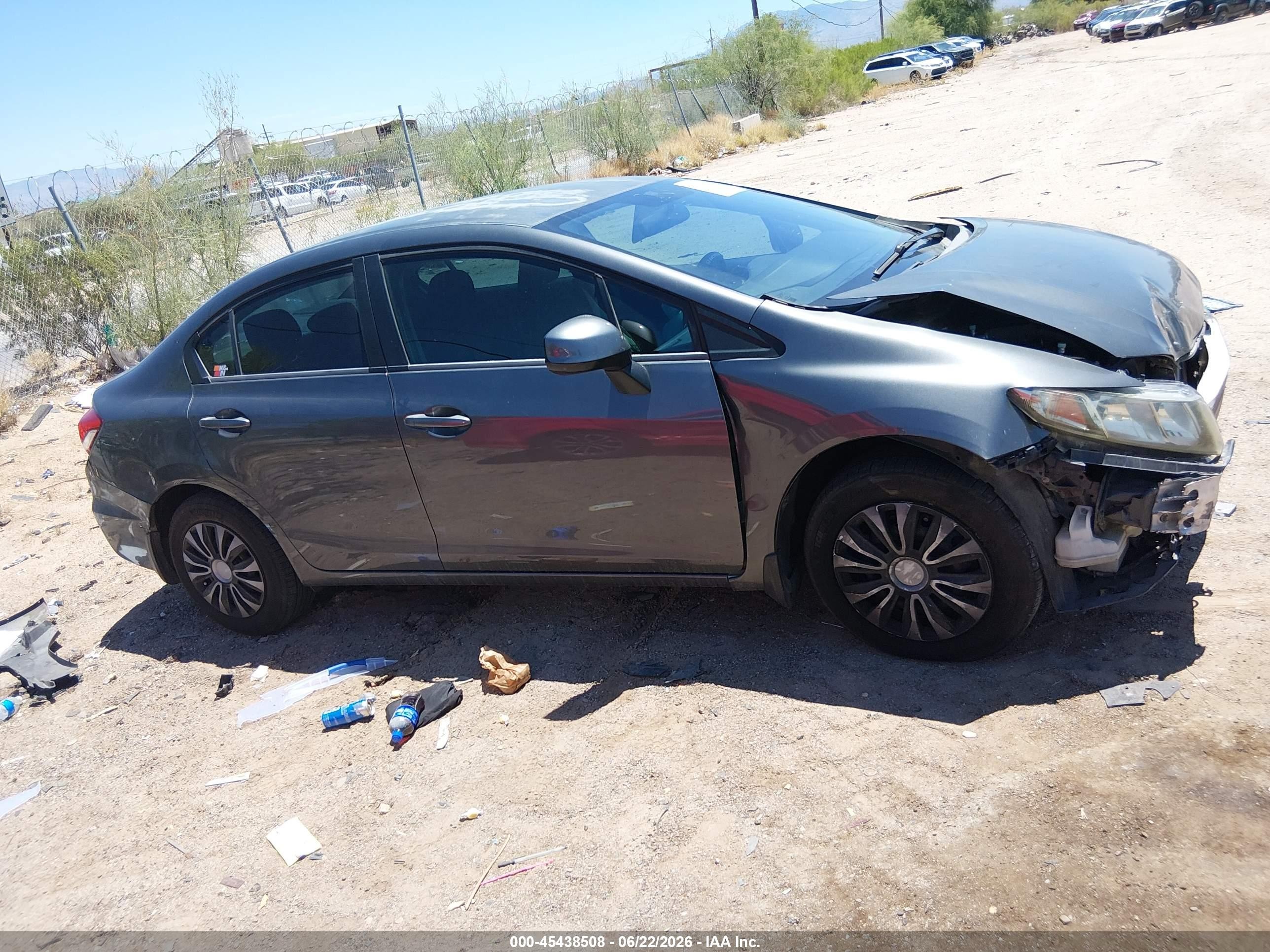 2013 Honda Civic Lx Gray vin: 2HGFB2F59DH542364