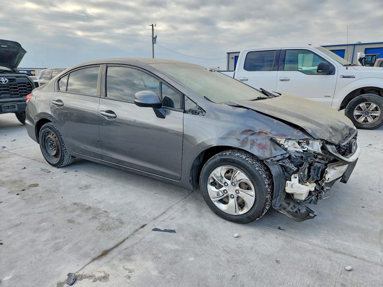 2013 Honda Civic Lx Silver vin: 2HGFB2F59DH547628