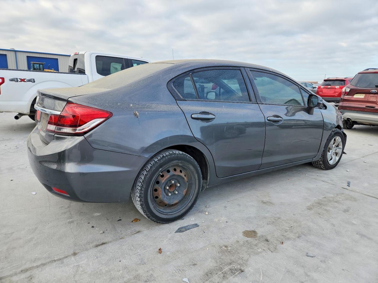 2013 Honda Civic Lx Silver vin: 2HGFB2F59DH547628