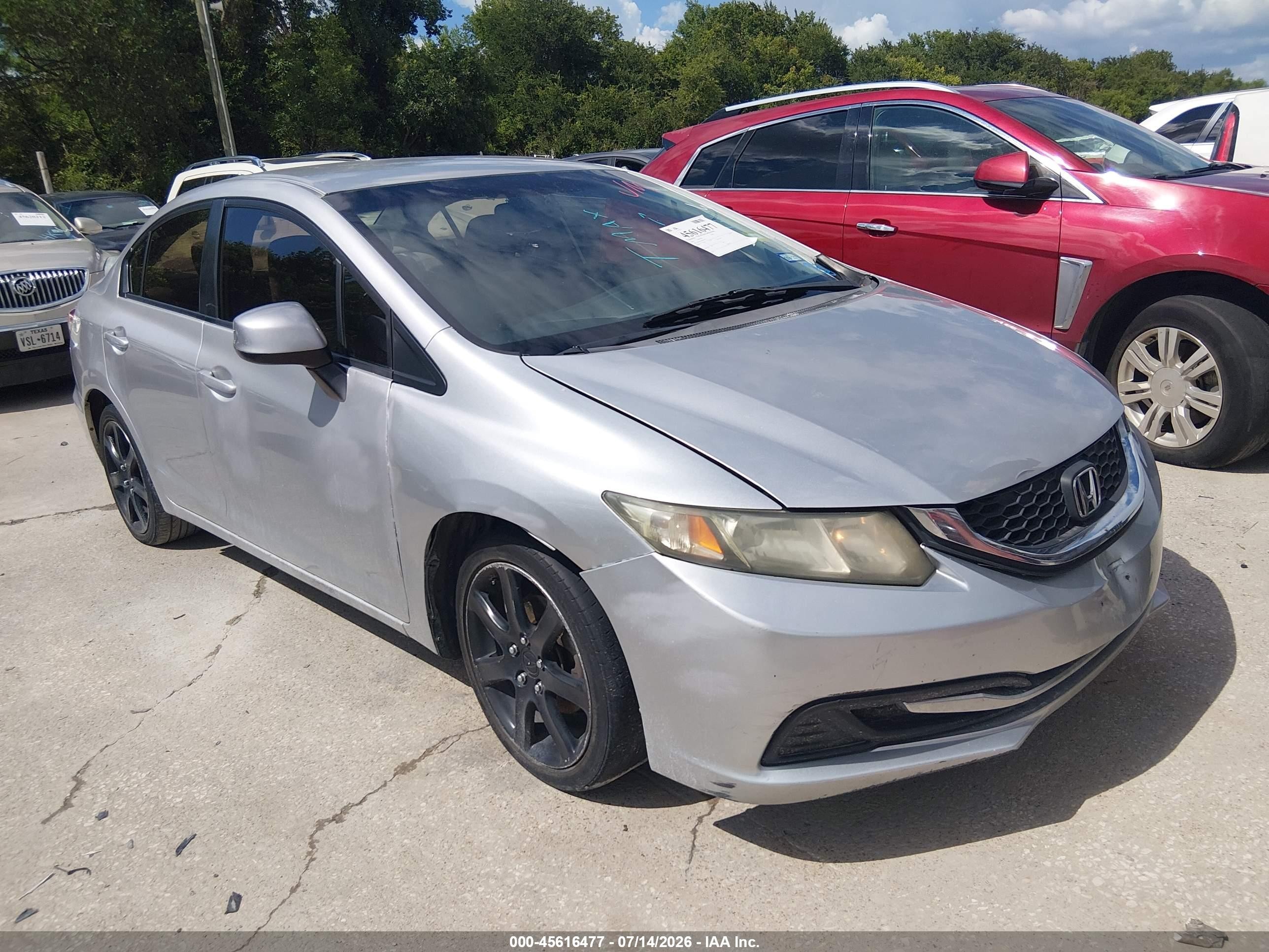 2013 Honda Civic Lx Gray vin: 2HGFB2F59DH549377