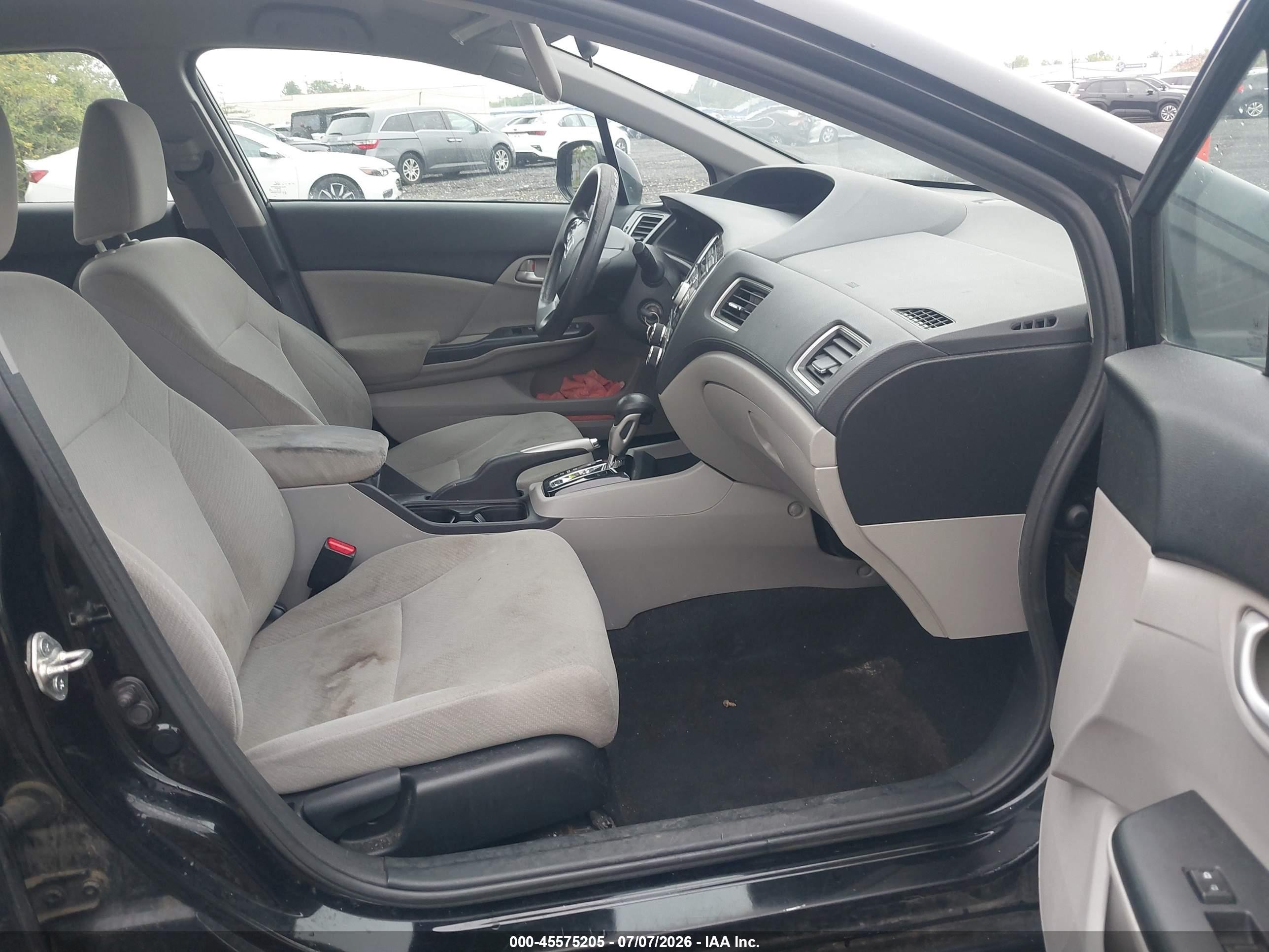 2013 Honda Civic Lx Black vin: 2HGFB2F59DH551405
