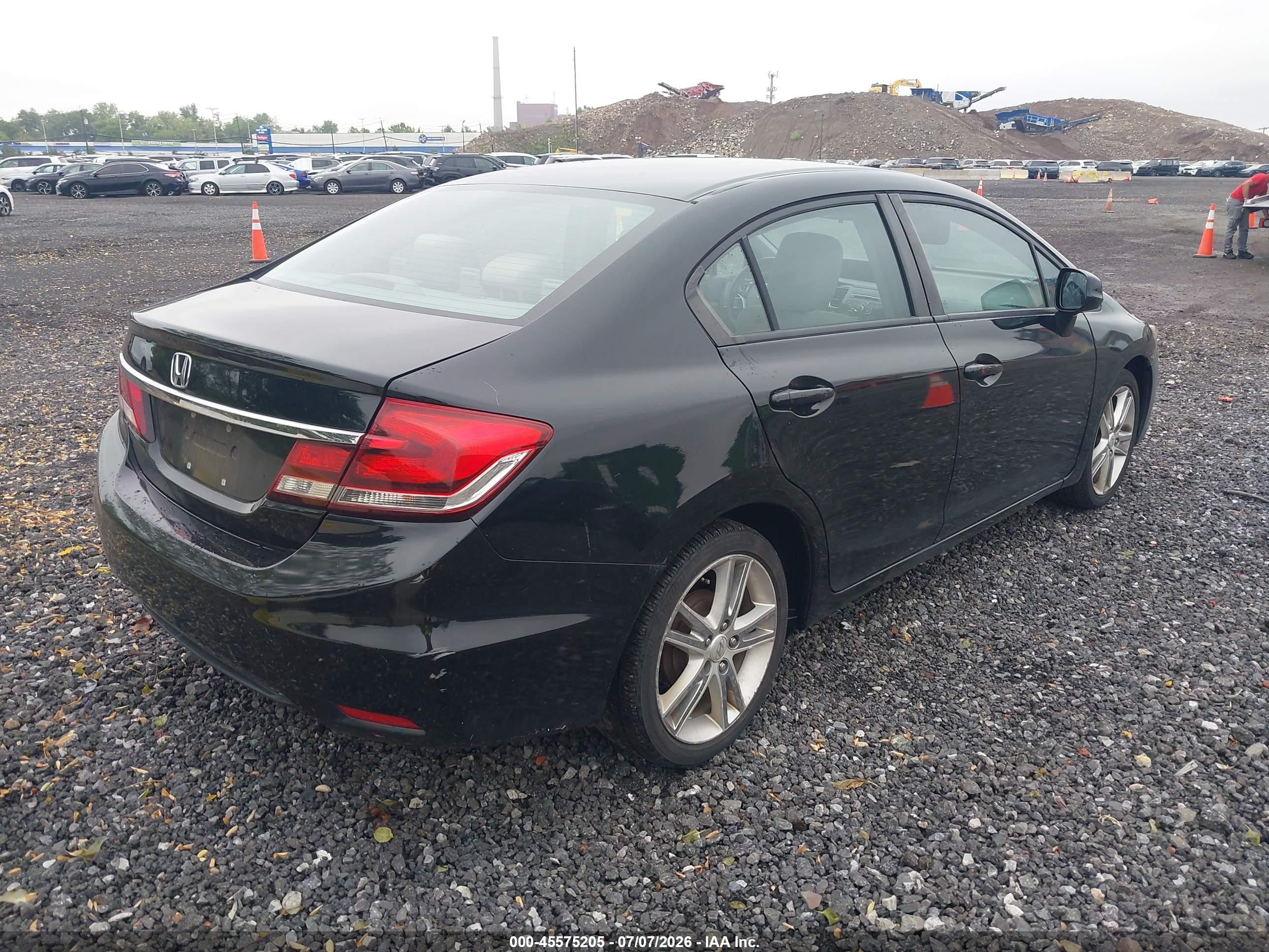 2013 Honda Civic Lx Black vin: 2HGFB2F59DH551405