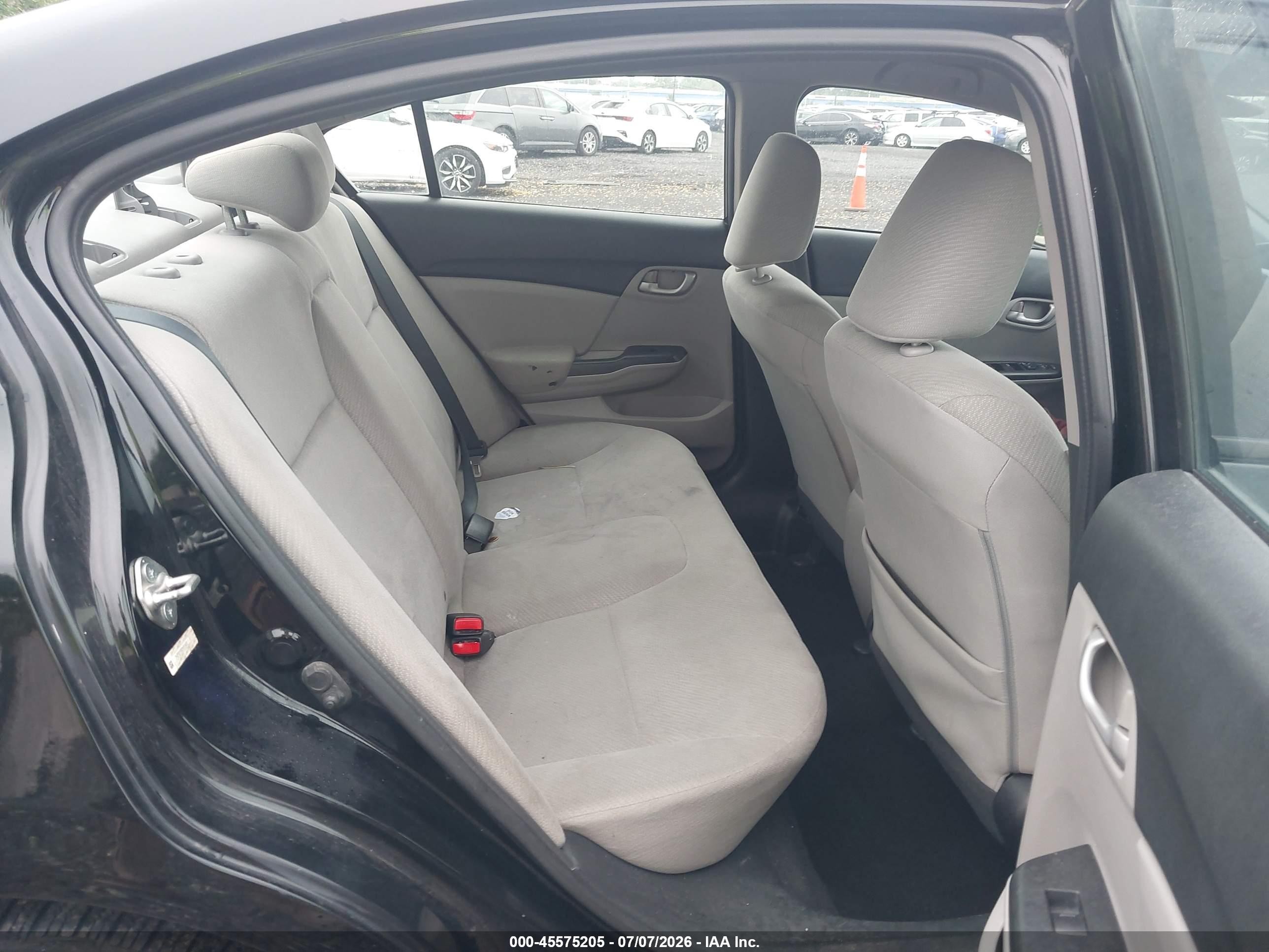 2013 Honda Civic Lx Black vin: 2HGFB2F59DH551405