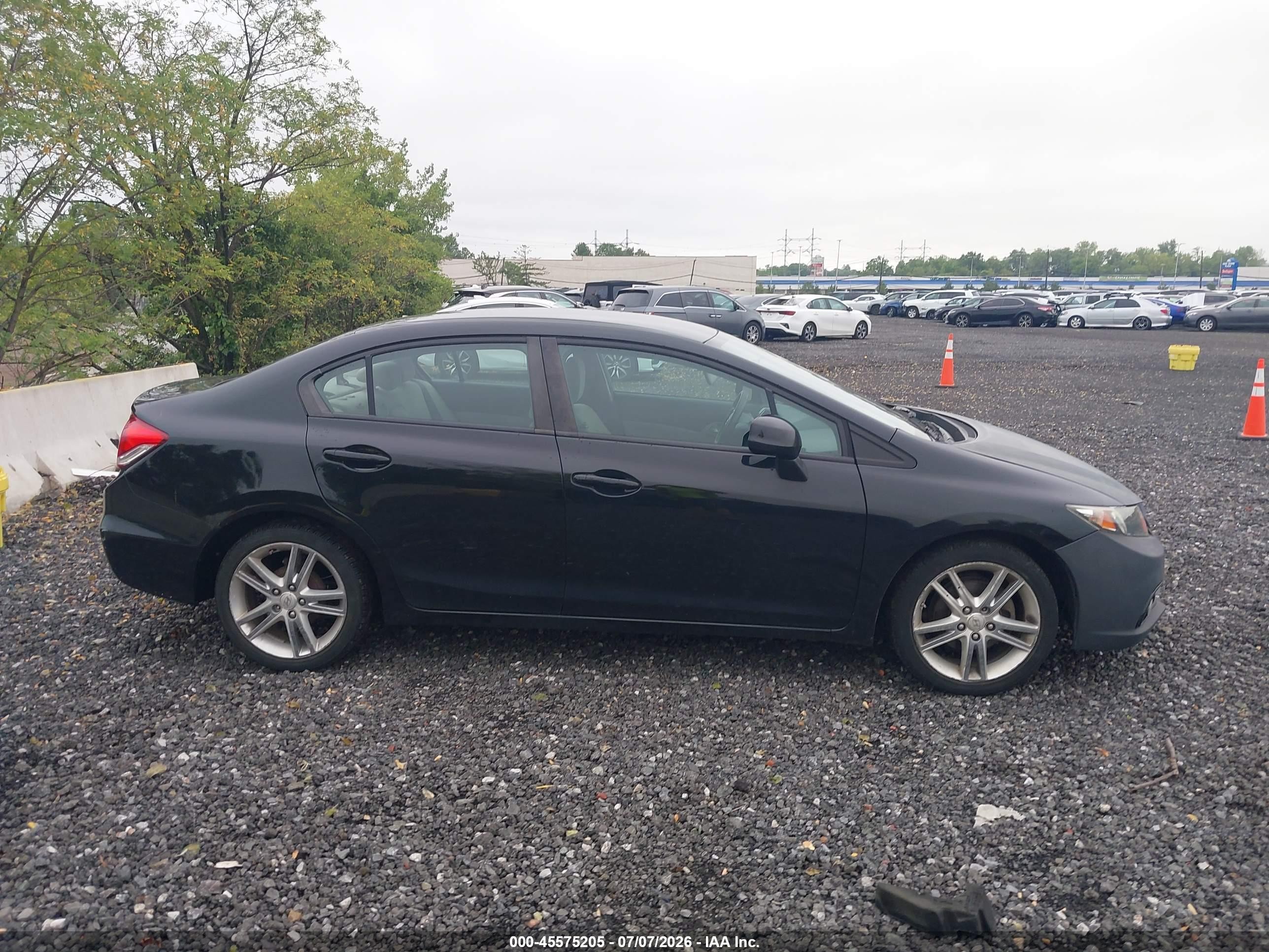 2013 Honda Civic Lx Black vin: 2HGFB2F59DH551405