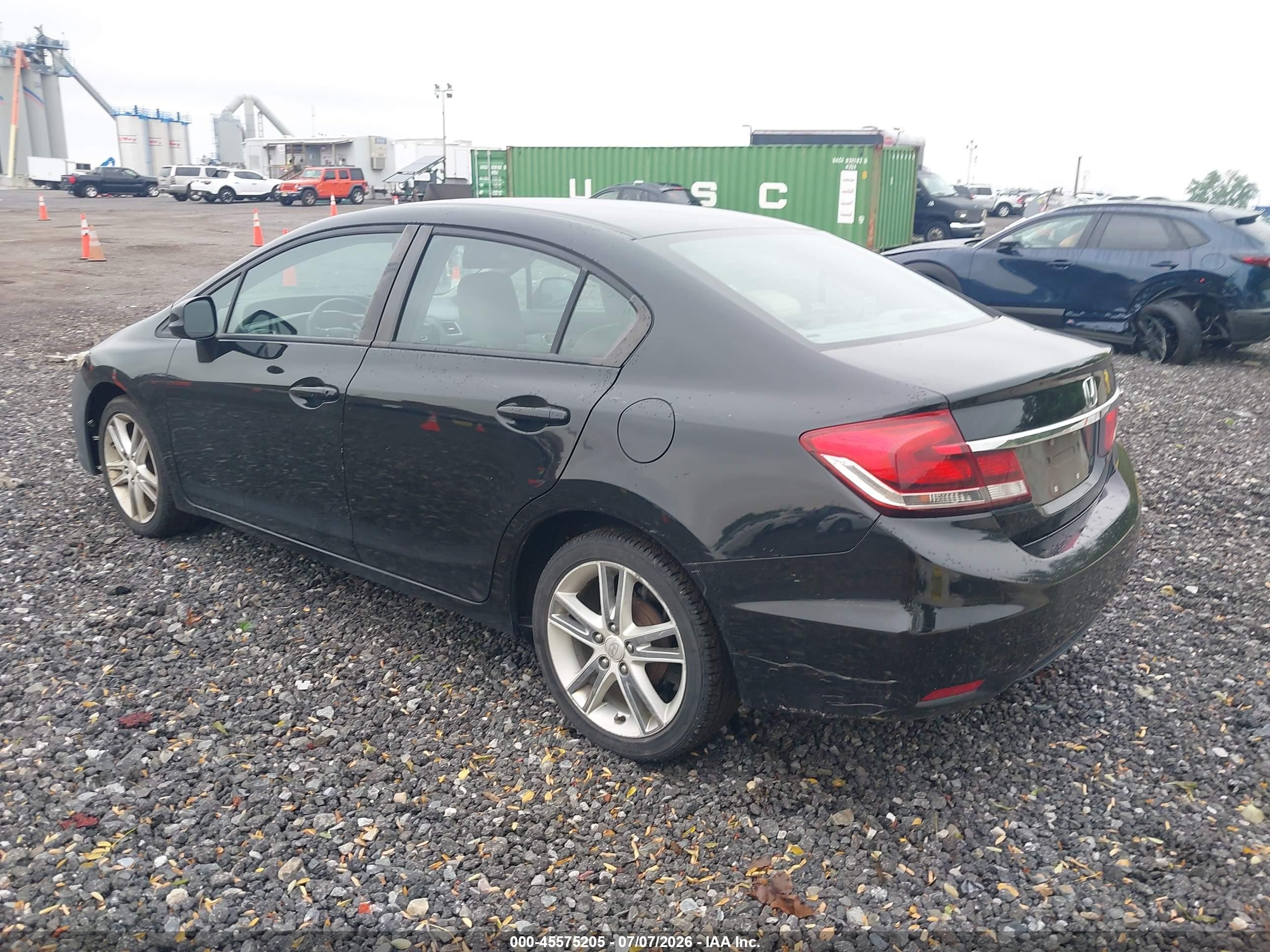2013 Honda Civic Lx Black vin: 2HGFB2F59DH551405