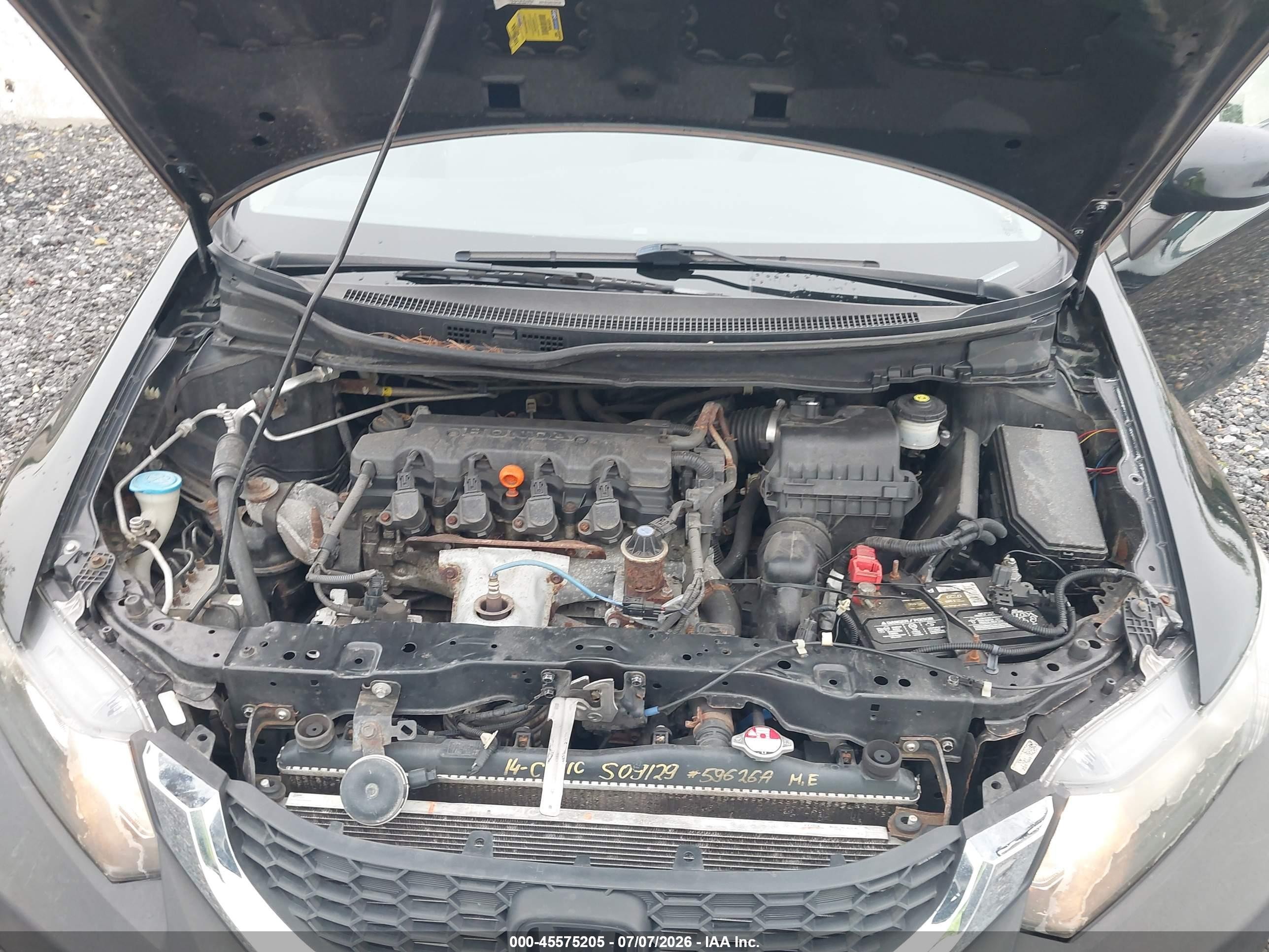 2013 Honda Civic Lx Black vin: 2HGFB2F59DH551405