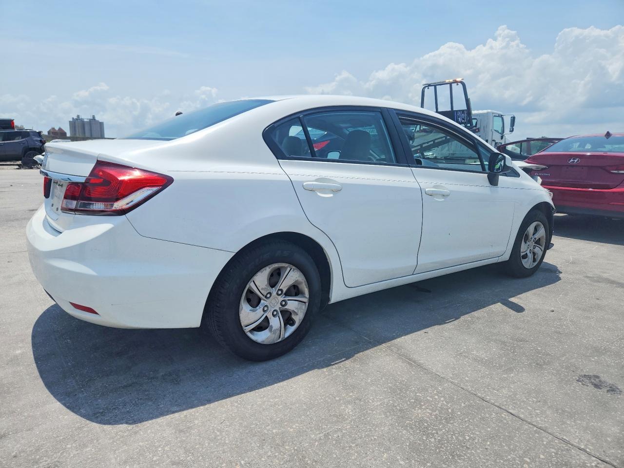 2013 Honda Civic Lx White vin: 2HGFB2F59DH559231