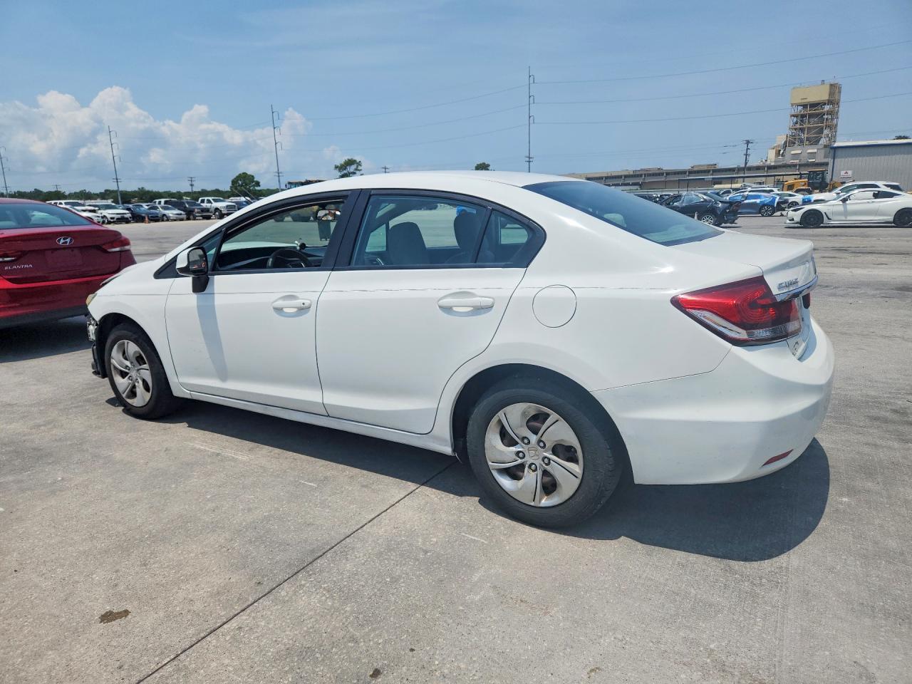 2013 Honda Civic Lx White vin: 2HGFB2F59DH559231