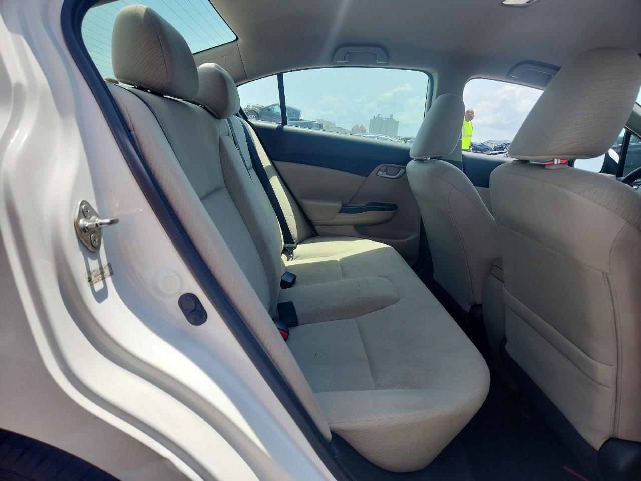 2013 Honda Civic Lx White vin: 2HGFB2F59DH559231