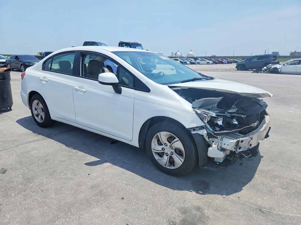 2013 Honda Civic Lx White vin: 2HGFB2F59DH559231
