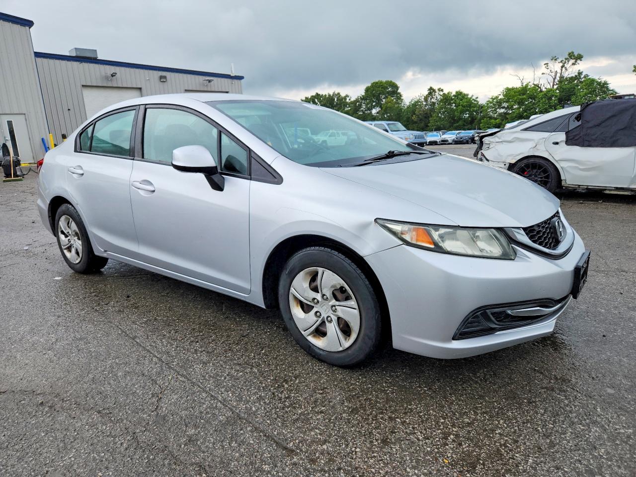 2013 Honda Civic Lx Silver vin: 2HGFB2F59DH570357