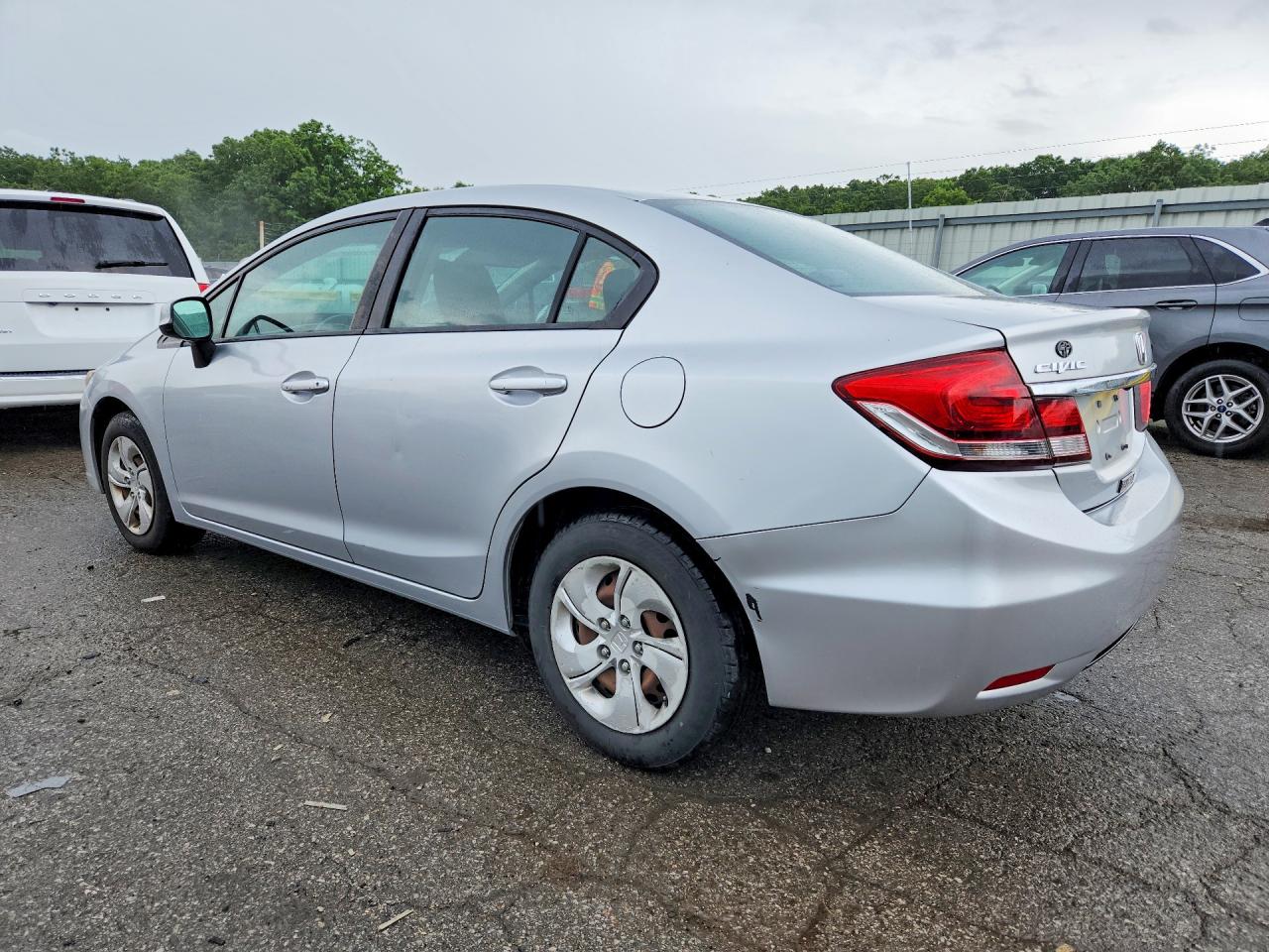 2013 Honda Civic Lx Silver vin: 2HGFB2F59DH570357
