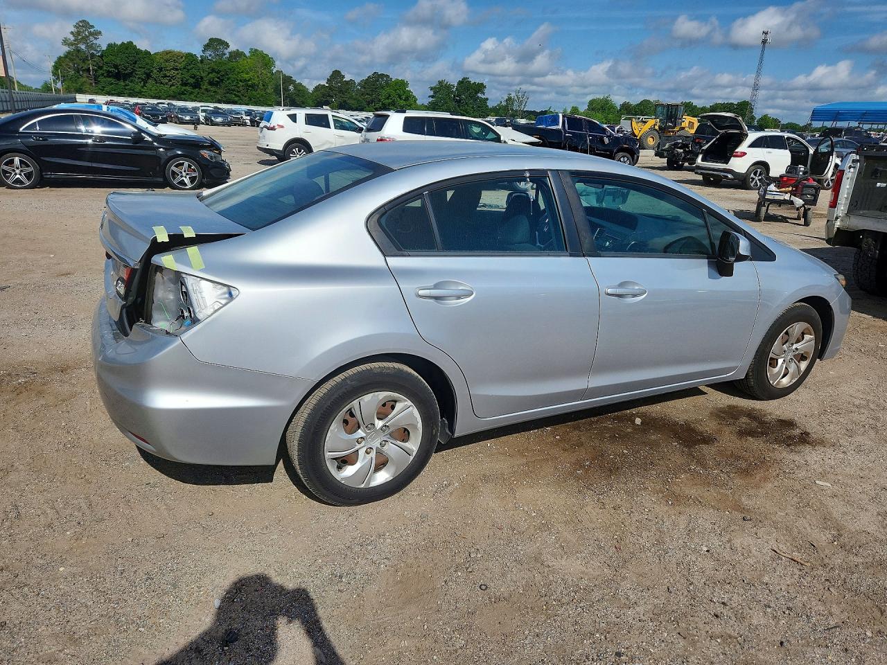 2013 Honda Civic Lx Silver vin: 2HGFB2F59DH574182