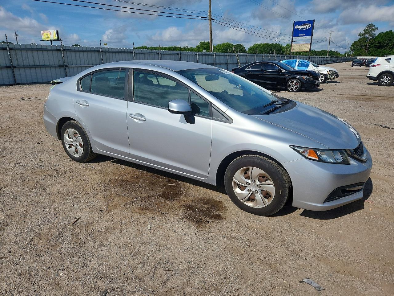 2013 Honda Civic Lx Silver vin: 2HGFB2F59DH574182