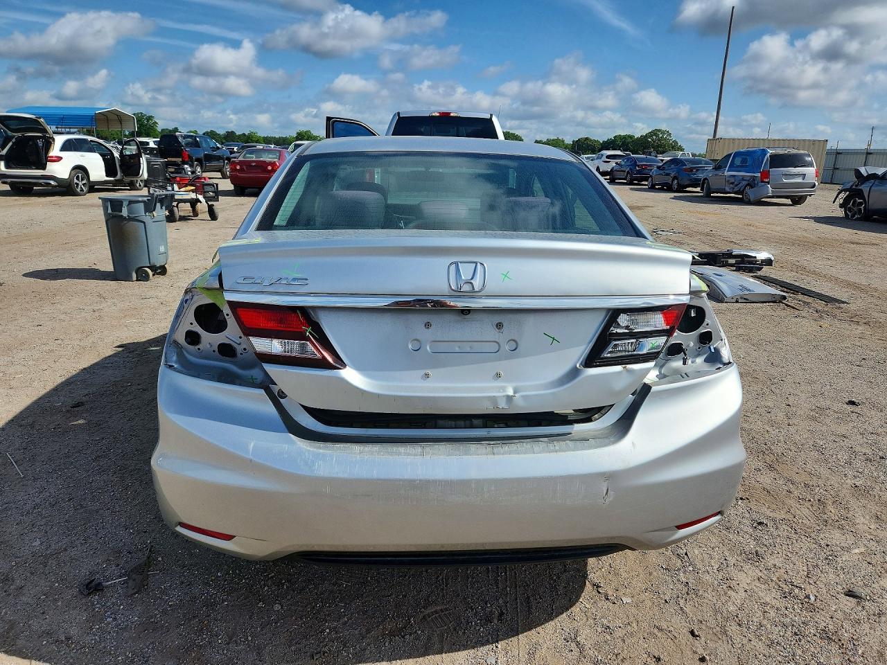 2013 Honda Civic Lx Silver vin: 2HGFB2F59DH574182