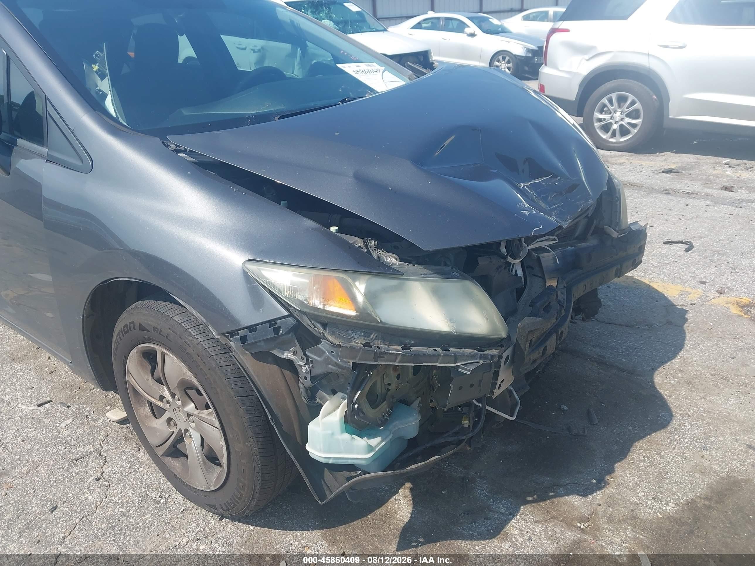 2013 Honda Civic Lx Gray vin: 2HGFB2F59DH574747