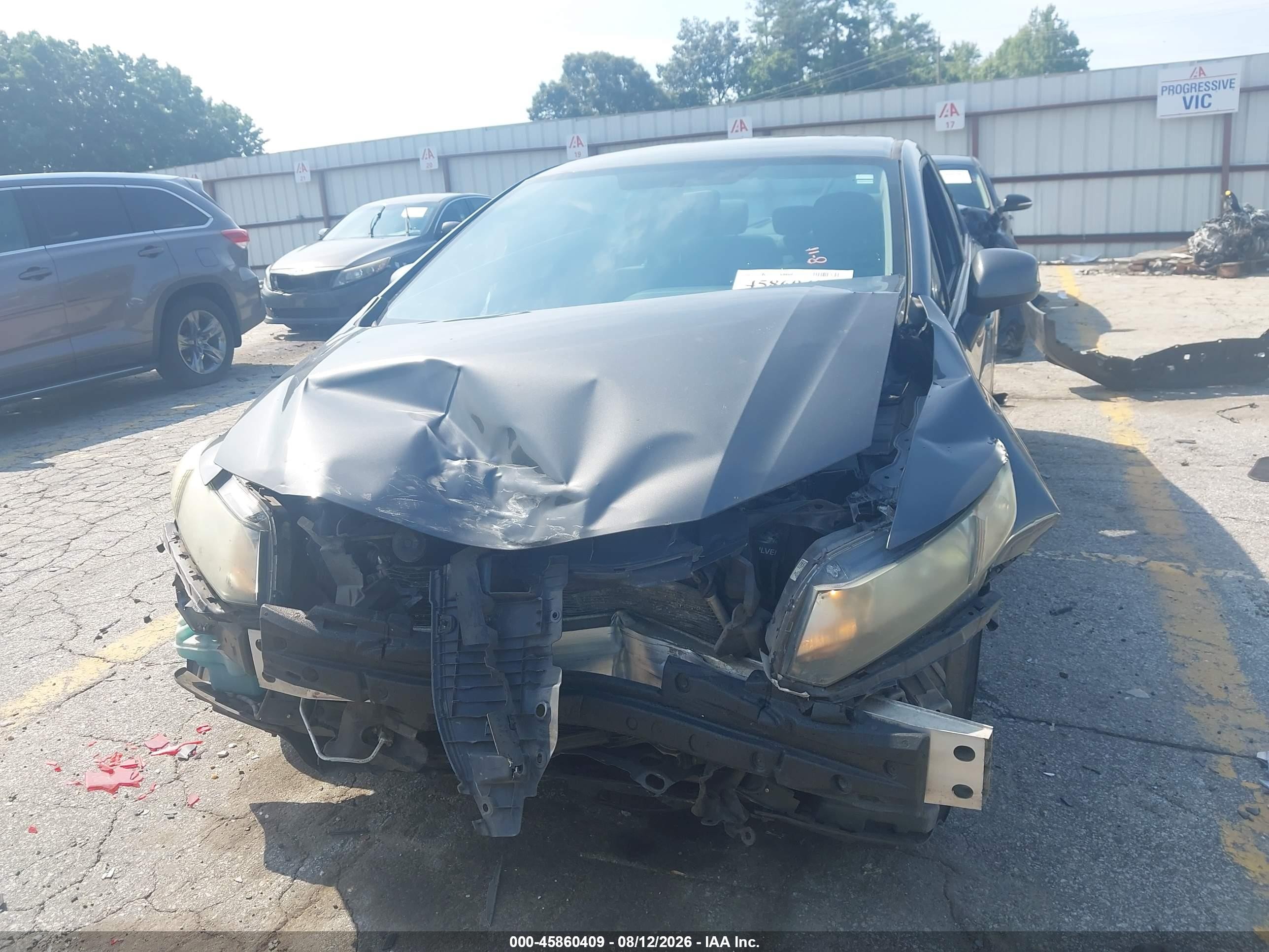 2013 Honda Civic Lx Gray vin: 2HGFB2F59DH574747