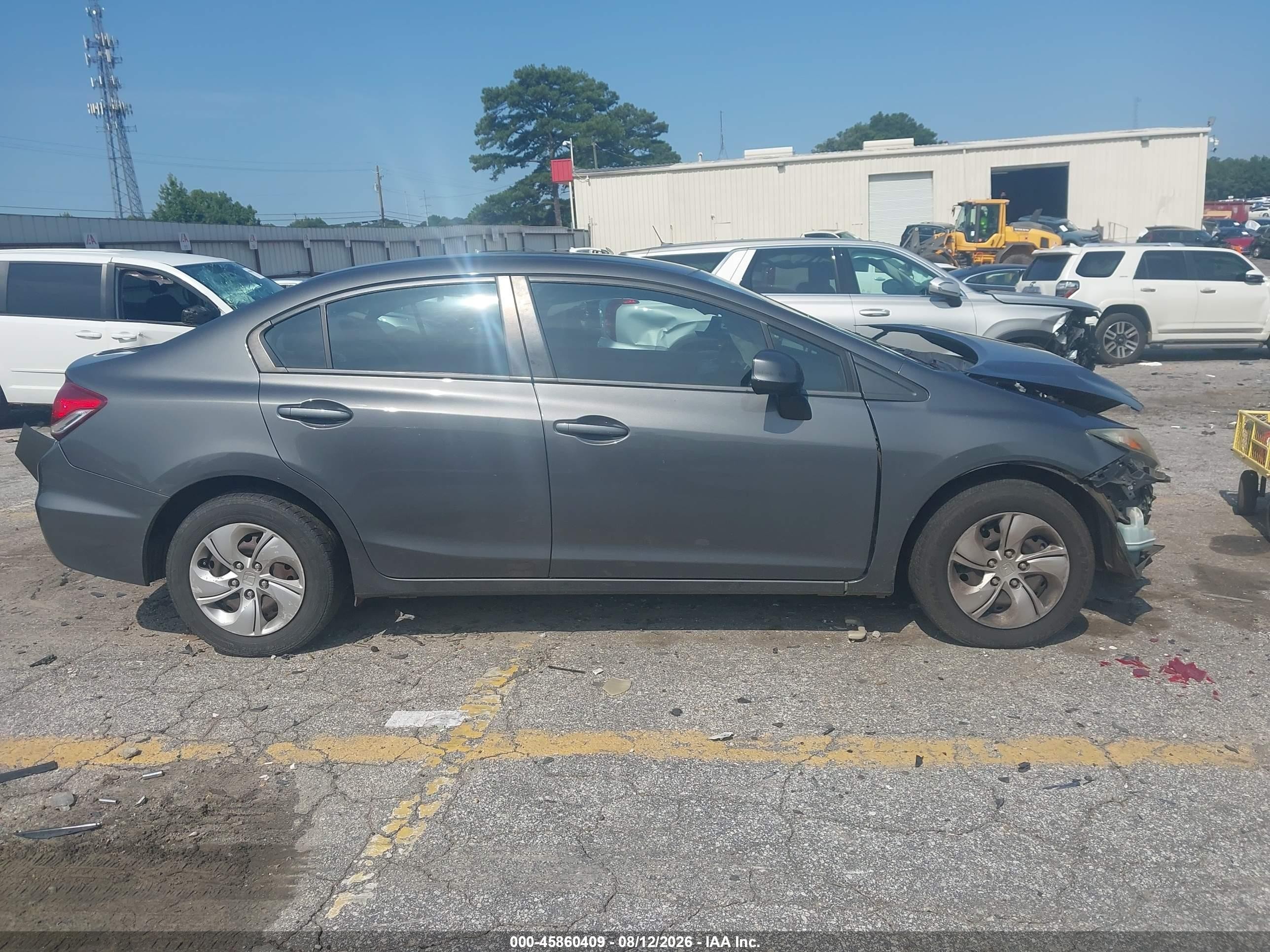 2013 Honda Civic Lx Gray vin: 2HGFB2F59DH574747