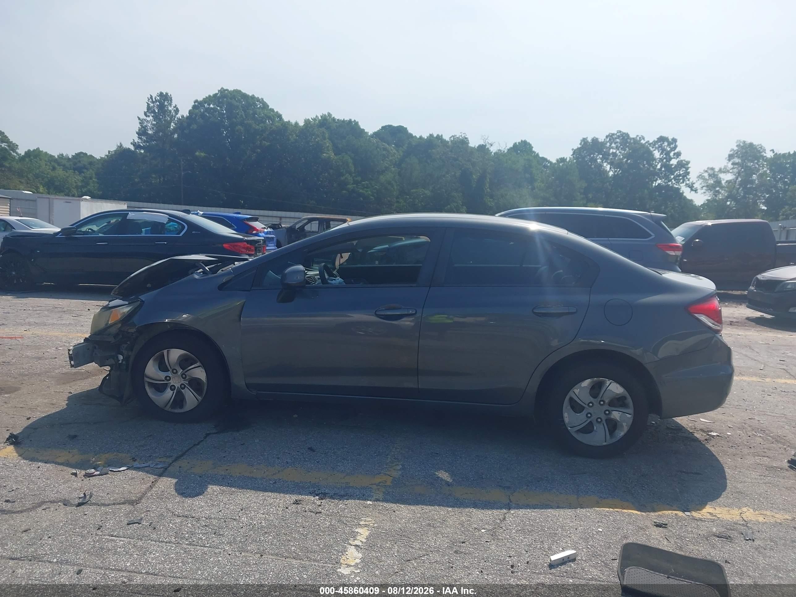 2013 Honda Civic Lx Gray vin: 2HGFB2F59DH574747