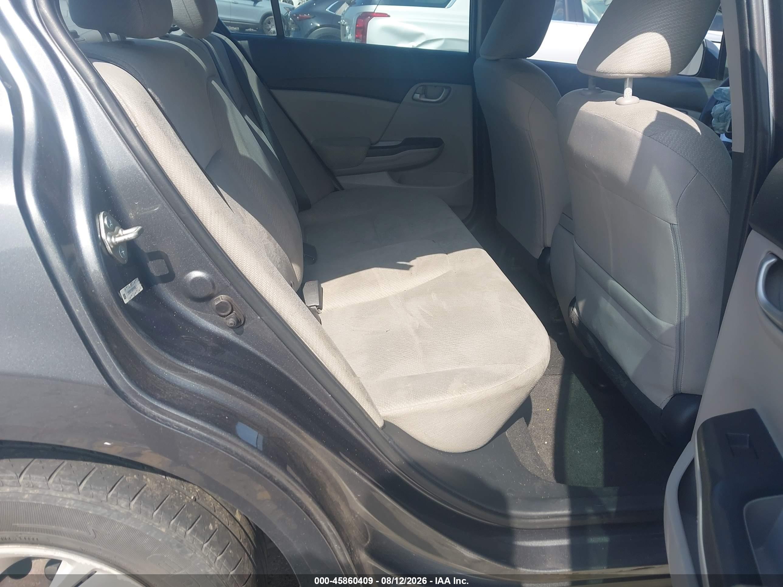 2013 Honda Civic Lx Gray vin: 2HGFB2F59DH574747