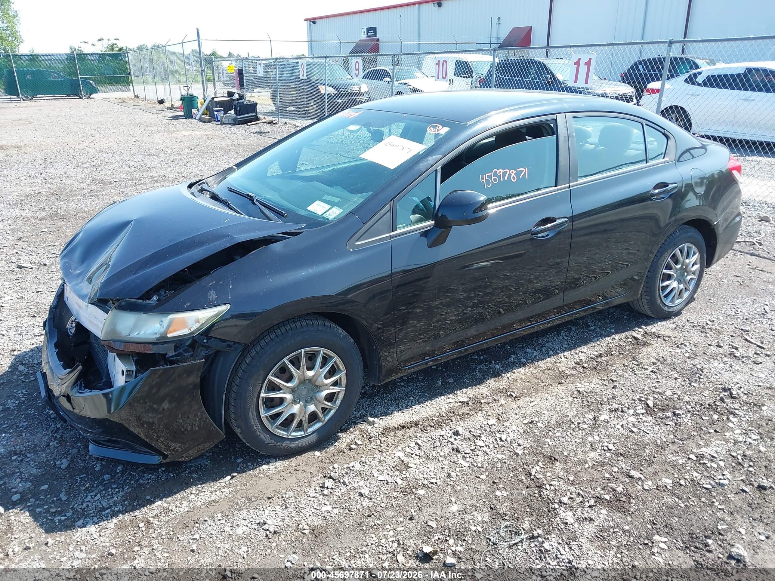 2013 Honda Civic Lx Black vin: 2HGFB2F59DH579110