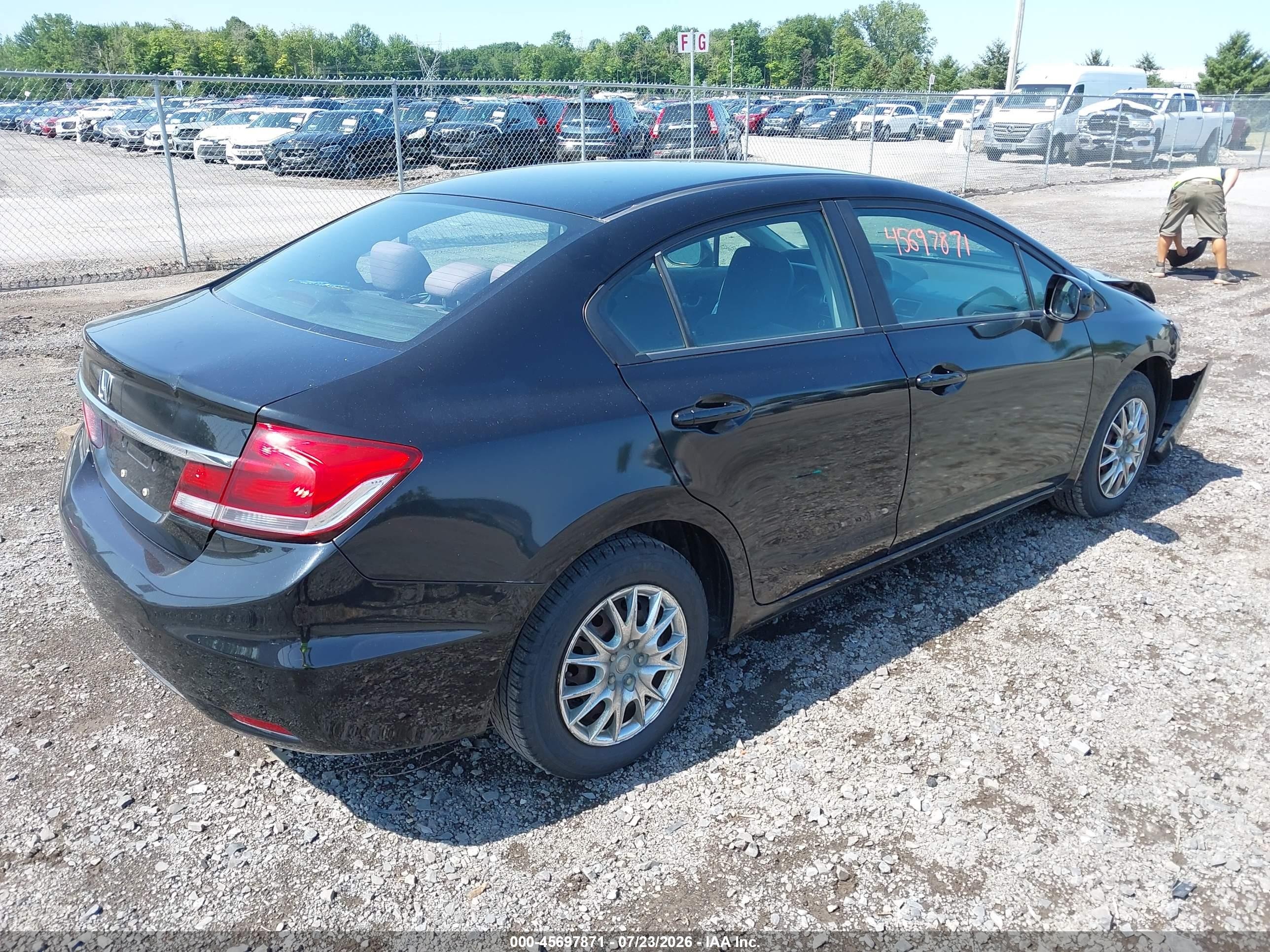 2013 Honda Civic Lx Black vin: 2HGFB2F59DH579110