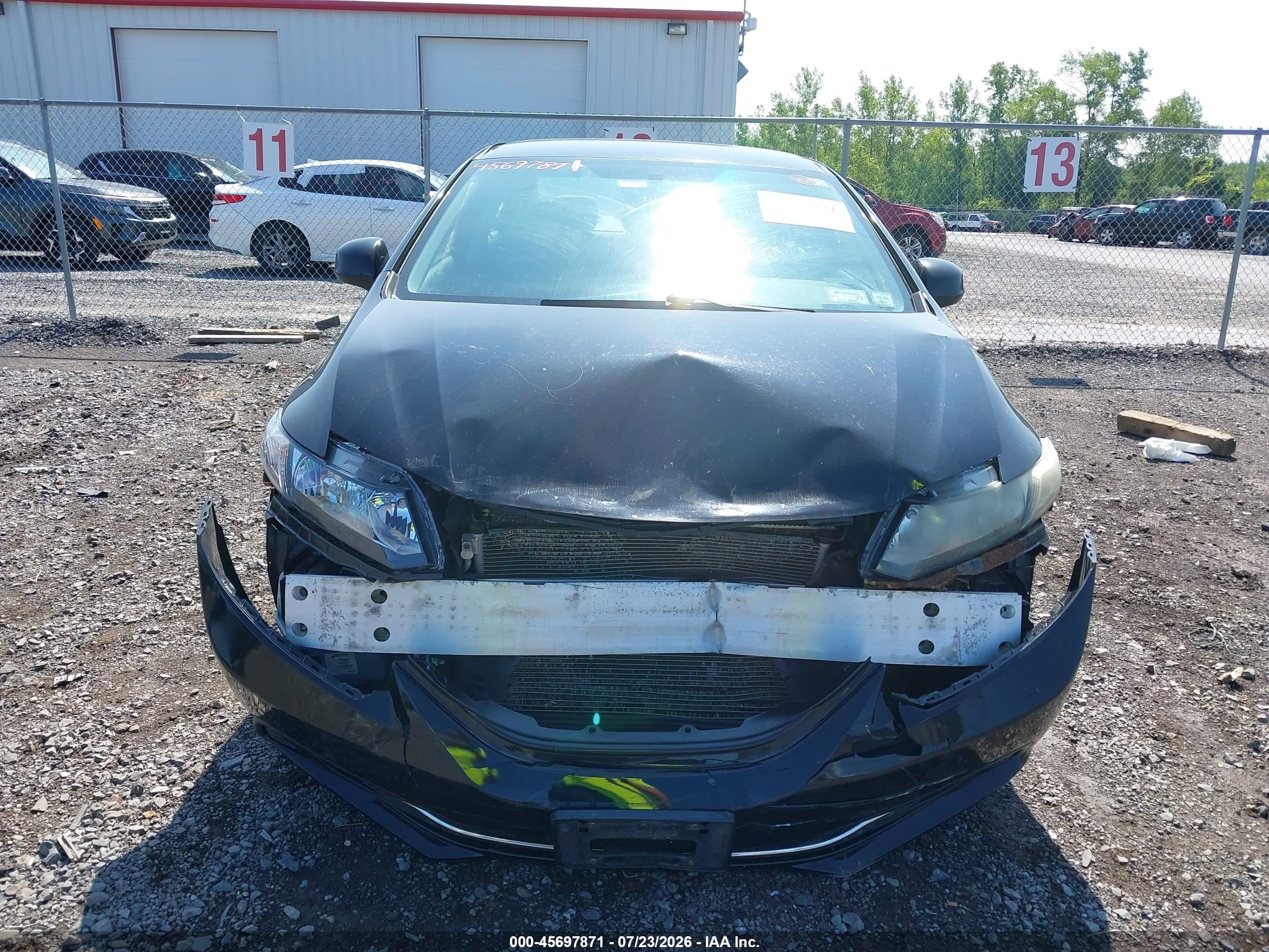 2013 Honda Civic Lx Black vin: 2HGFB2F59DH579110