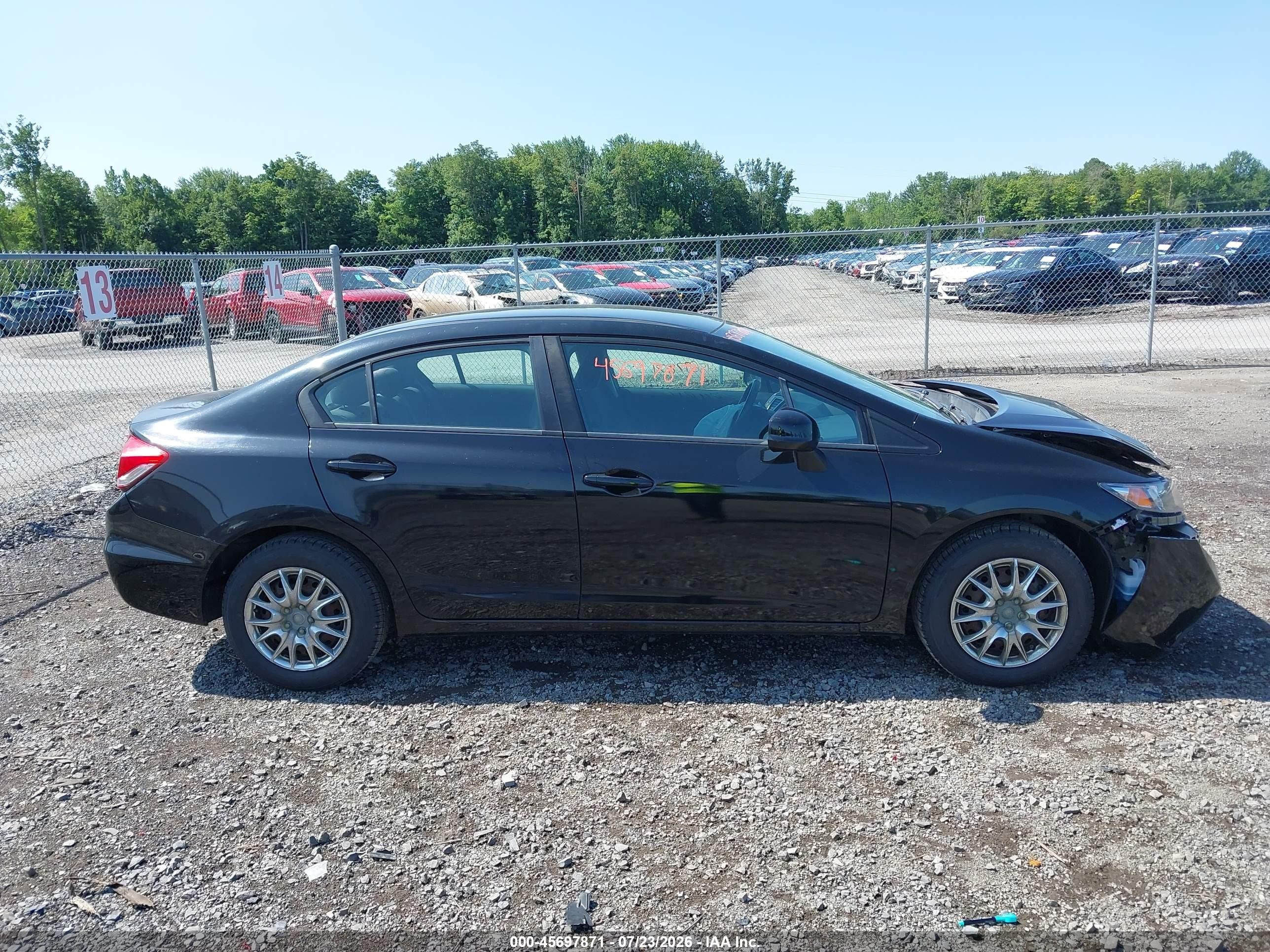 2013 Honda Civic Lx Black vin: 2HGFB2F59DH579110