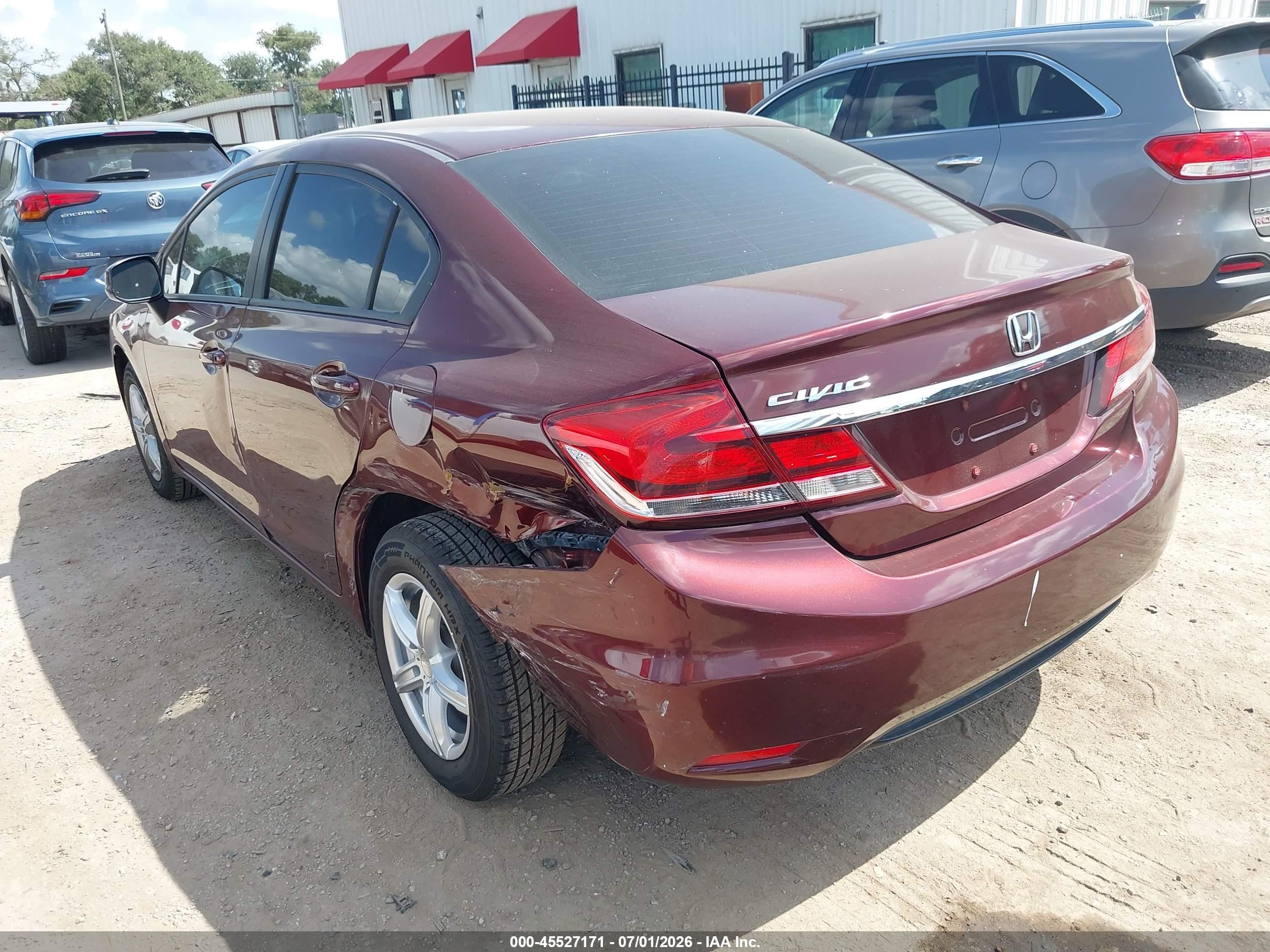 2013 Honda Civic Lx Бордовый vin: 2HGFB2F59DH585098