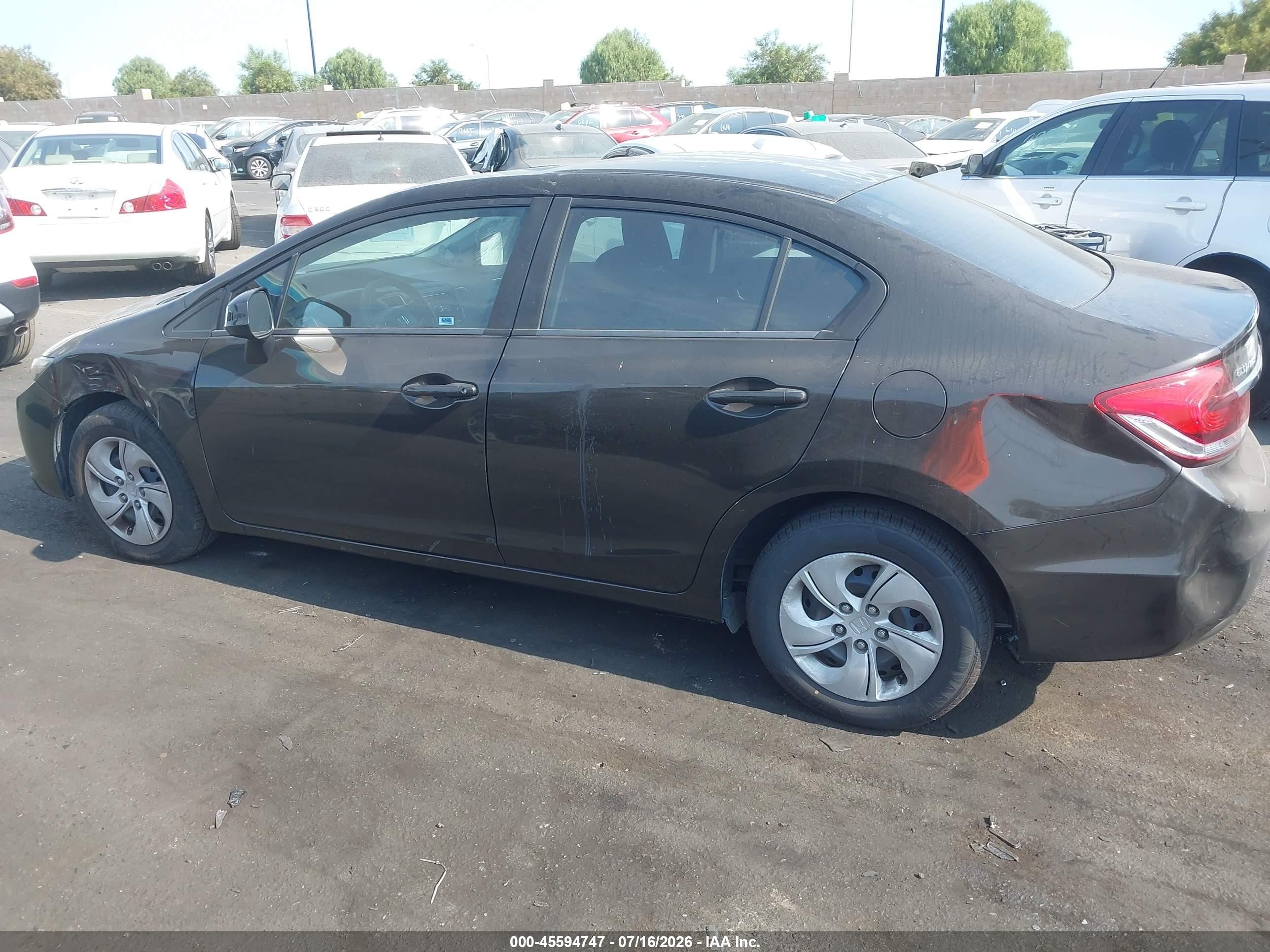 2013 Honda Civic Lx Black vin: 2HGFB2F59DH588311