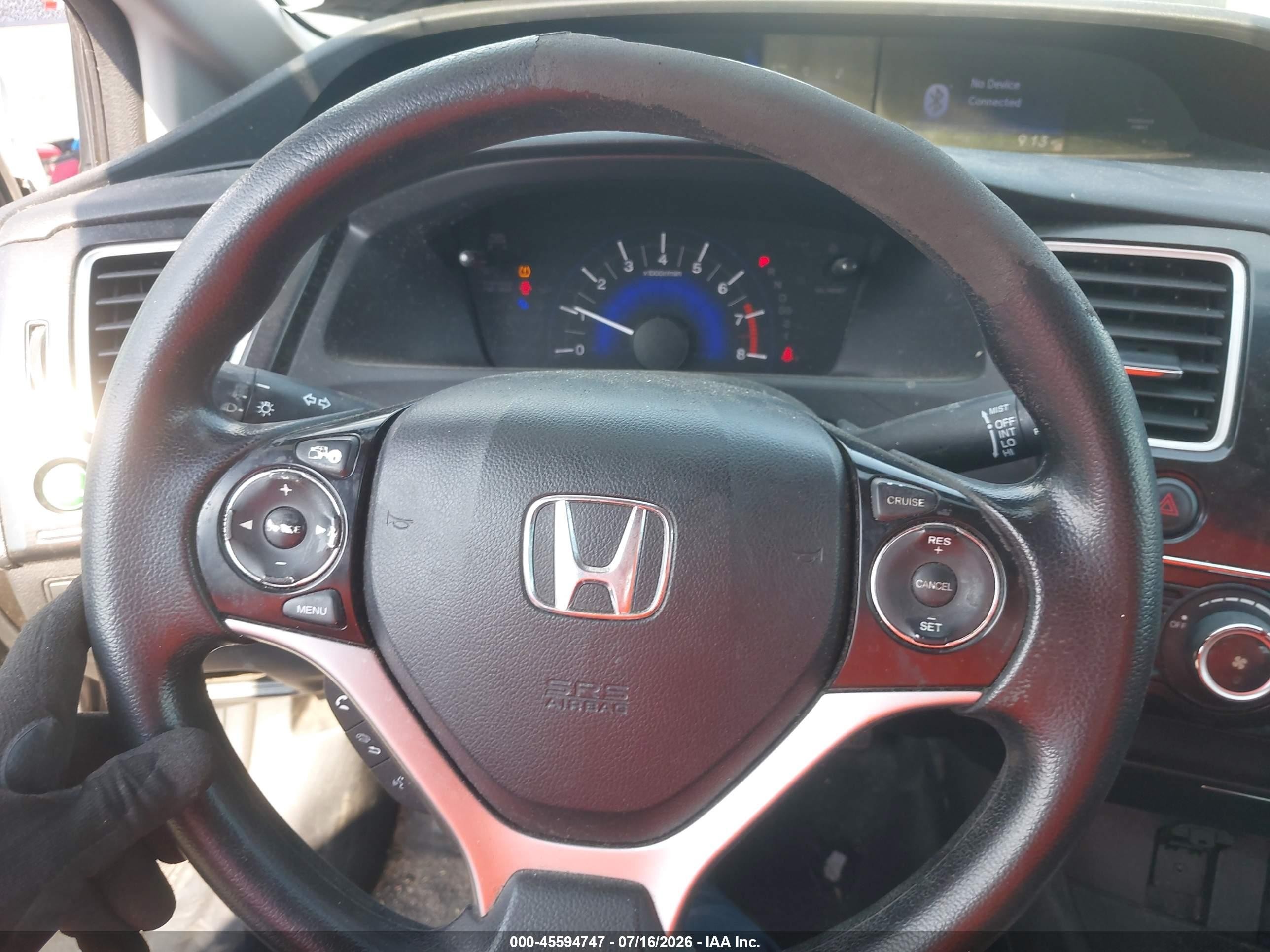 2013 Honda Civic Lx Black vin: 2HGFB2F59DH588311