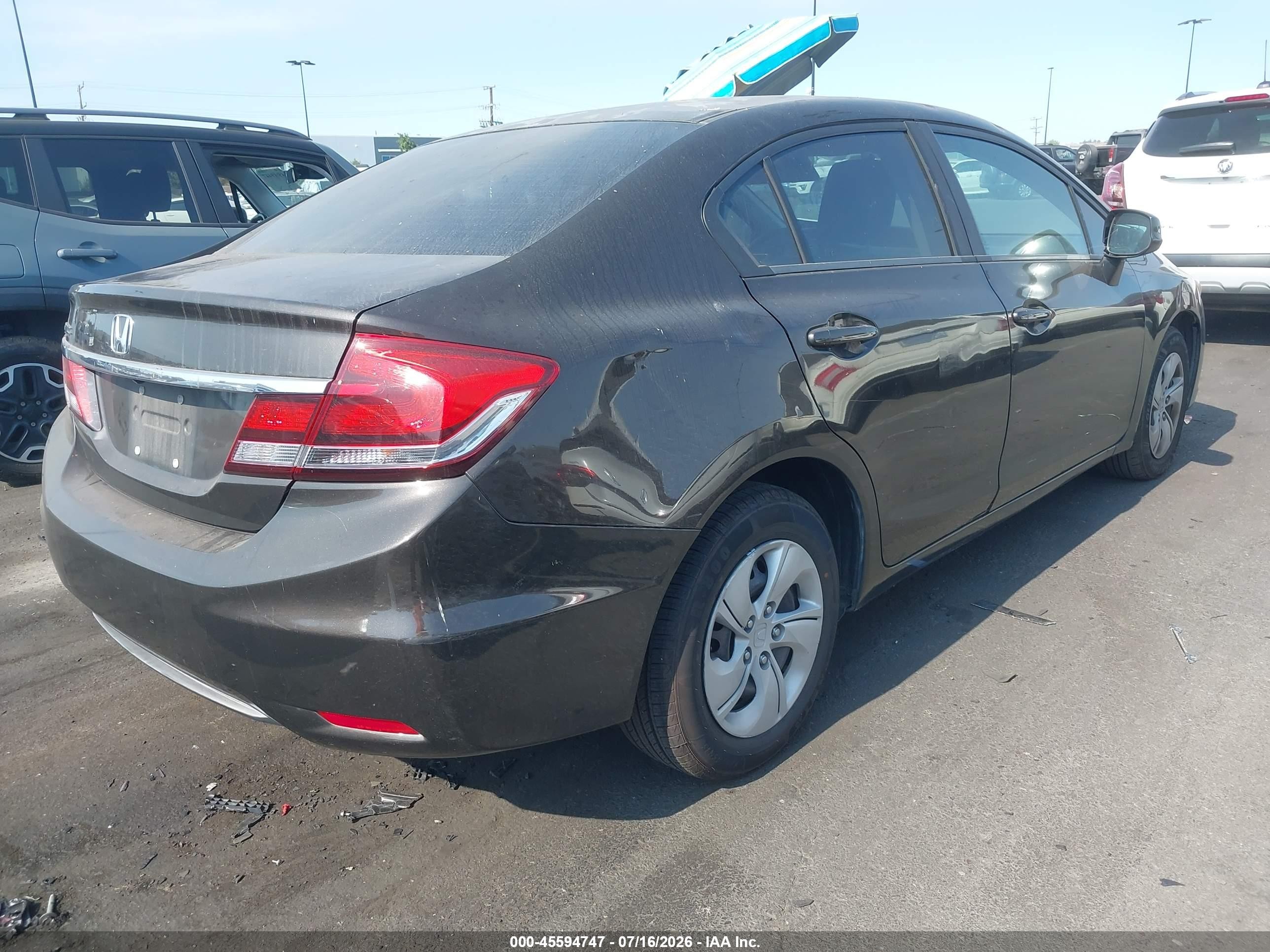 2013 Honda Civic Lx Black vin: 2HGFB2F59DH588311