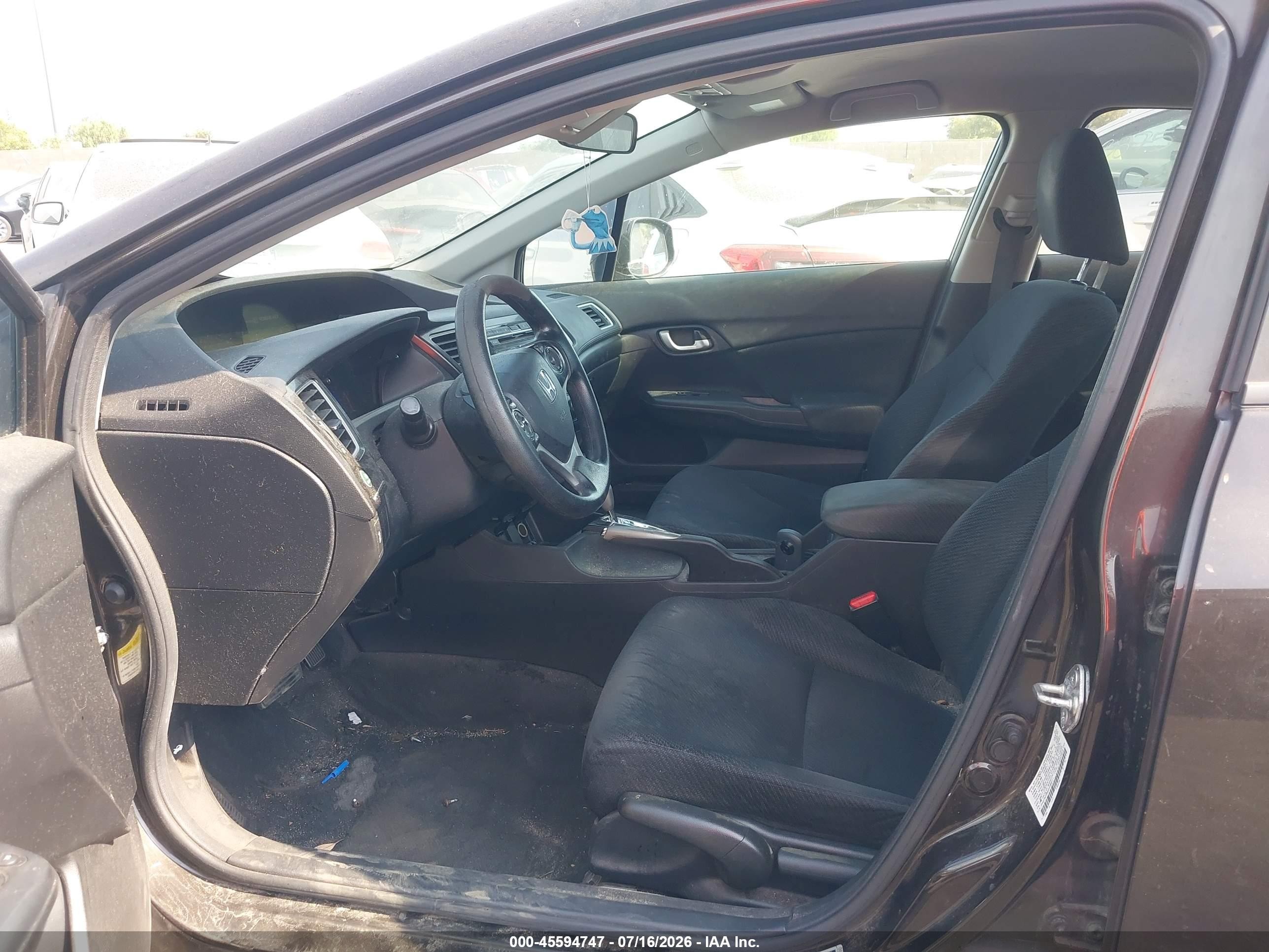 2013 Honda Civic Lx Black vin: 2HGFB2F59DH588311