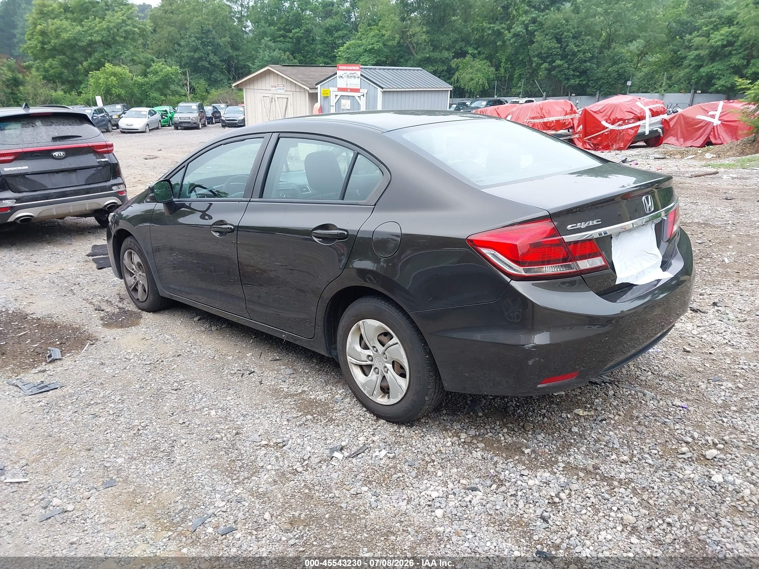 2013 Honda Civic Lx Brown vin: 2HGFB2F59DH588325